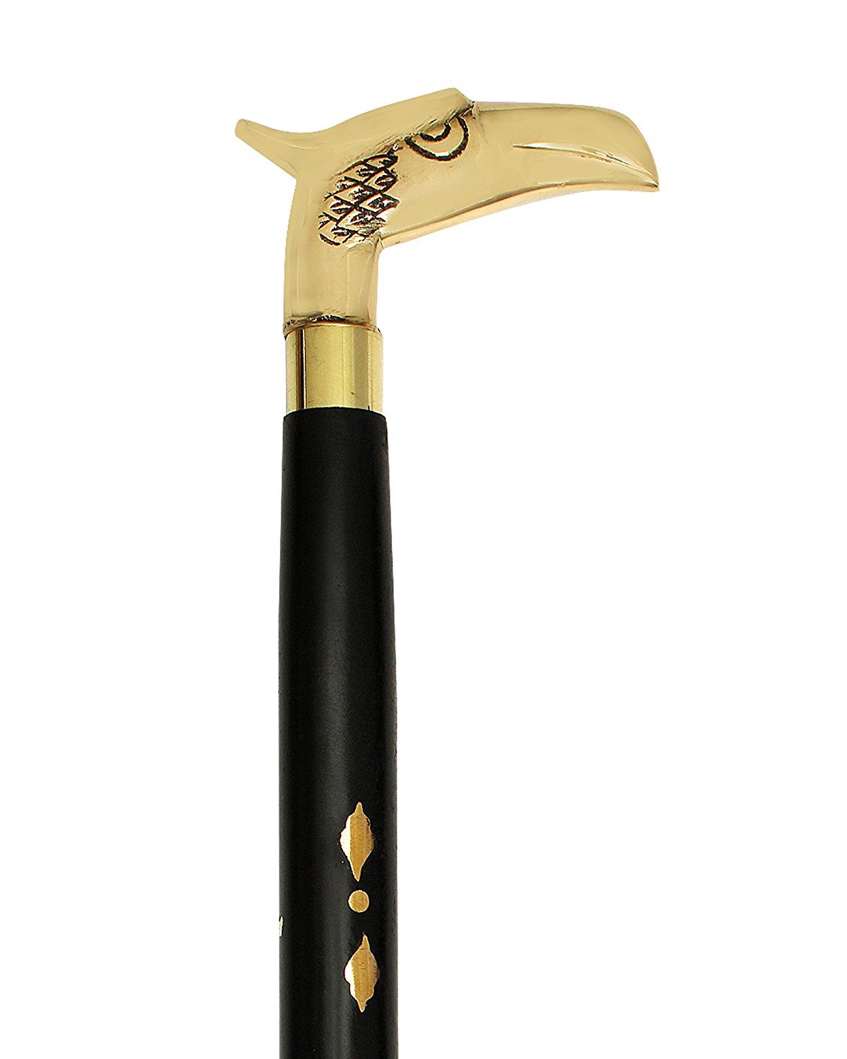 Handmade Wooden Folding Walking Stick 36 Inches - Premium Handcrafted Cane with Brass Handle - Adjustable Height for Seniors & Hikers - Perfect Gift for Father's Day & Outdoor Enthusiasts