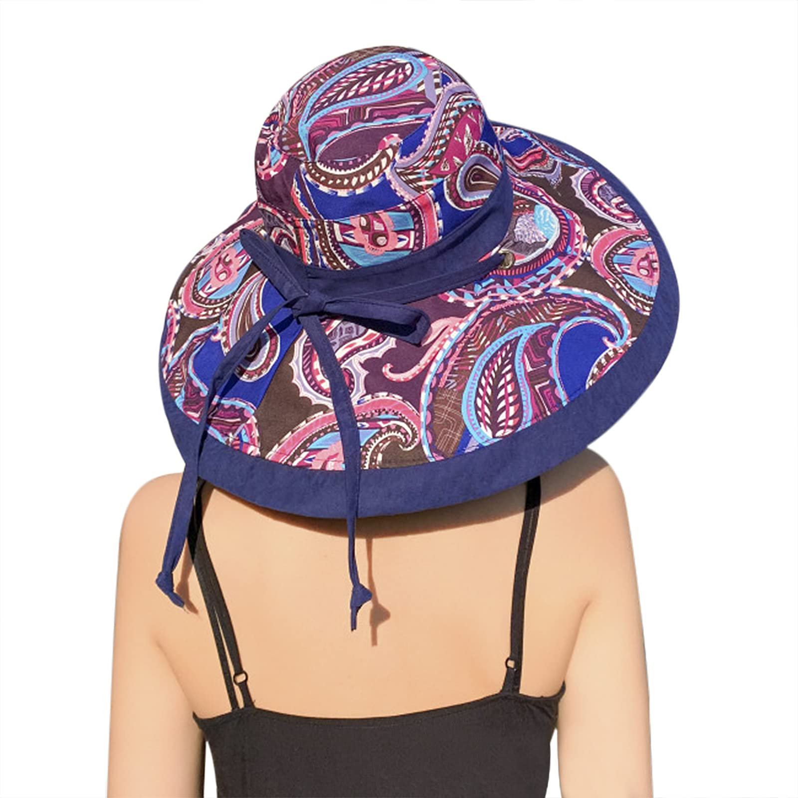 Women's Straw Bucket Hat - Wide Brim Floppy Beach Hat for Sun Protection | Summer Outdoor Activities, Travel, Vacation & Fashion Accessory