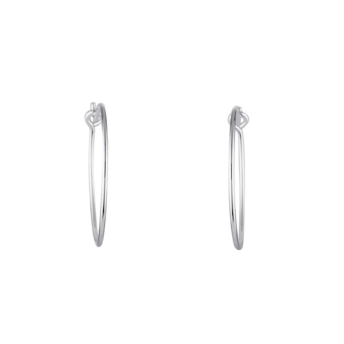 Sterling Silver Medium Hoop Earrings for Women - Elegant Everyday Wear & Gift for Her