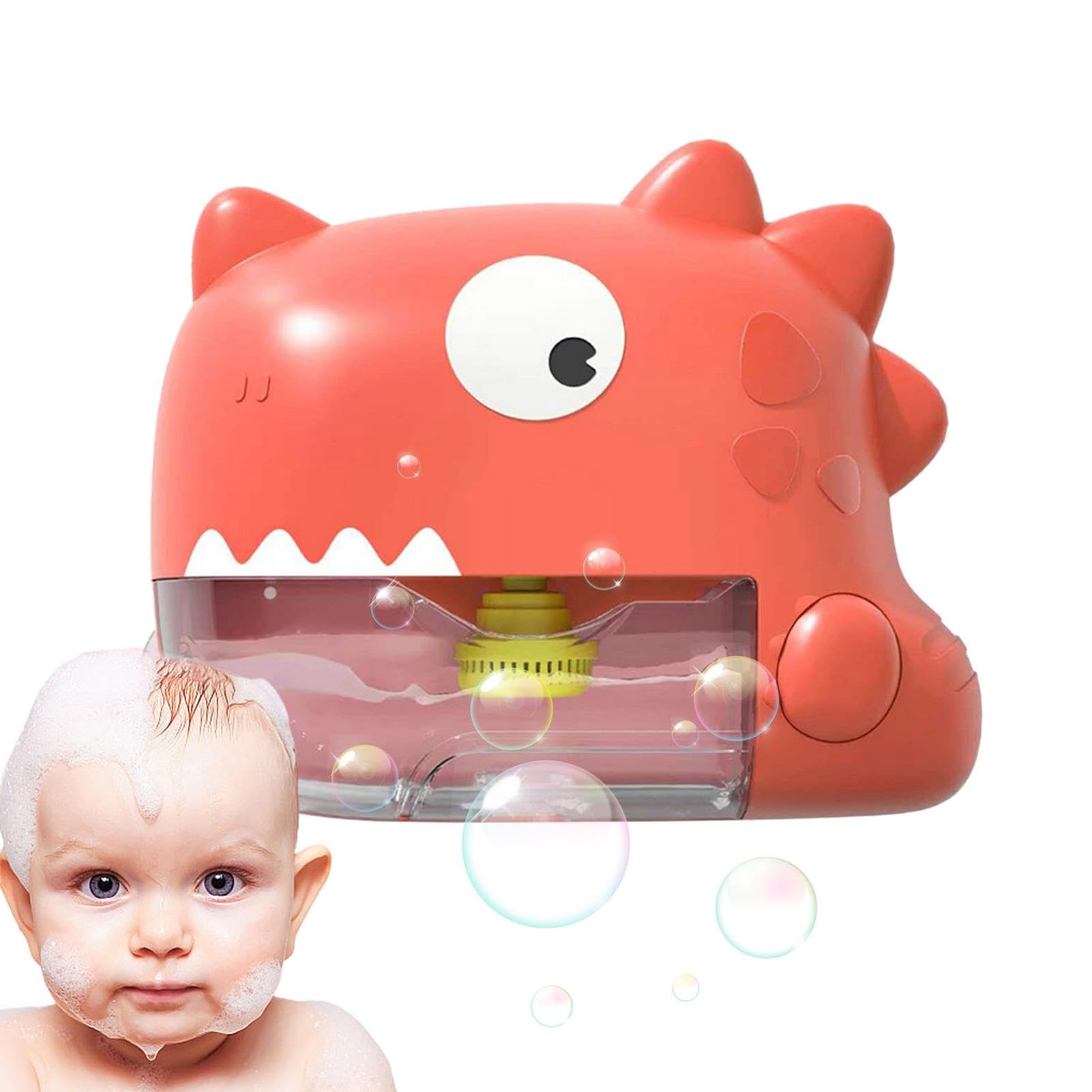 Shark Dinosaur Bubble Machine for Kids - Cartoon Bath Toys with Music & LED Lights | Fun Bubble Maker for Toddlers Ages 3-5 | Perfect for Bathtime Play & Sensory Development