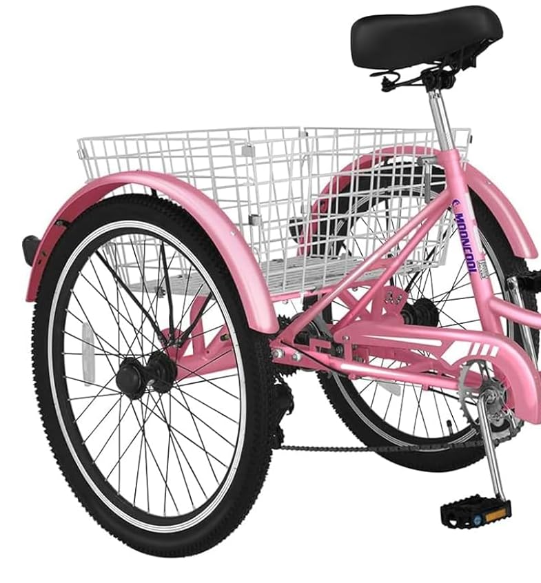 **Adult Tricycle Rear Basket - Large White Steel Cargo Basket for Groceries, Shopping & Outdoor Adventures**