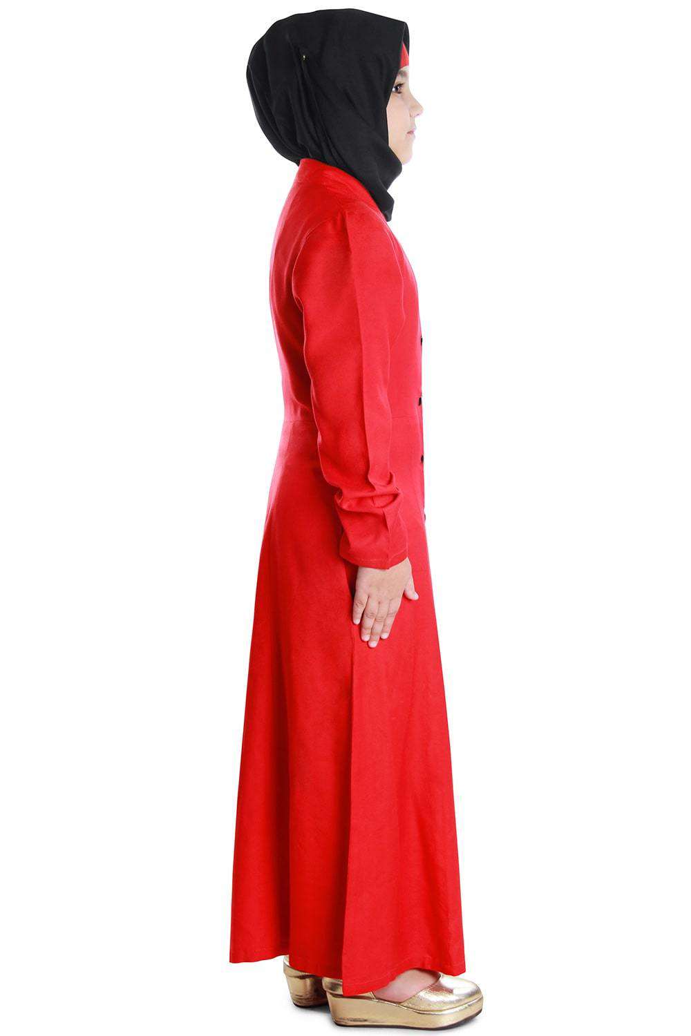 Waseemah Girls' Islamic Abaya Dress - Modest Prayer Dress for Kids - Perfect for Eid, Mosque & Special Occasions