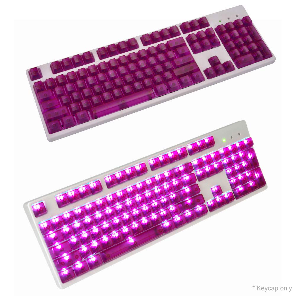 Clear Mechanical Keyboard Keycaps - 104Pcs Universal Replacement Set for Gaming & Typing | Durable ABS Keycaps for Mechanical Keyboards (Office, Gaming, Programming)