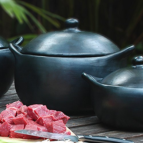 Authentic Chamba Clay Pot for Stews & Soups – 6 Quart Large Traditional Ancient Cookware – Perfect for Slow Cooking, Braising & Serving at Family Gatherings