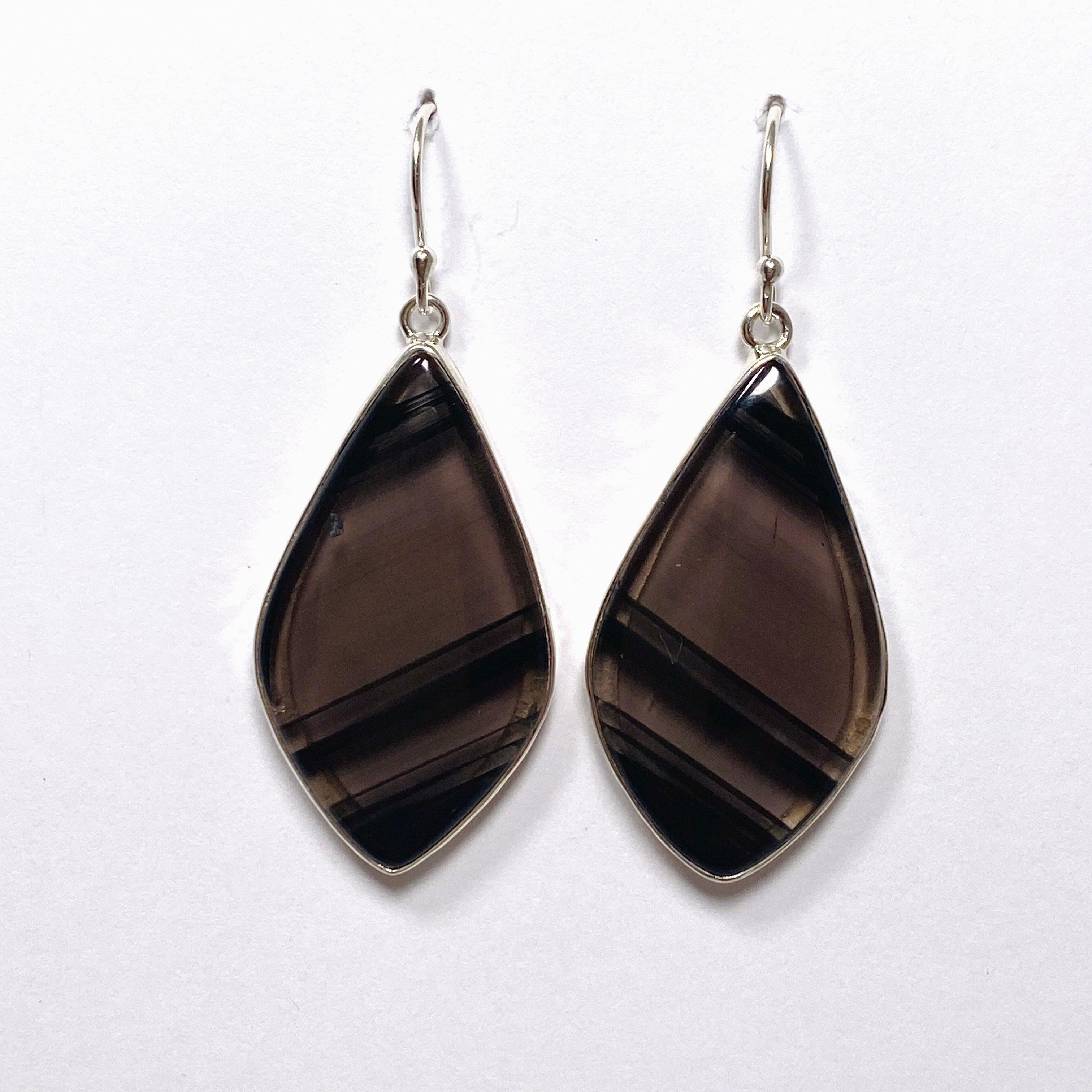 Midnight Obsidian Freeform Earrings KEGJ1500 - Handmade Natural Stone Jewelry for Women, Boho Chic Dangle Earrings, Perfect for Parties, Weddings & Everyday Wear