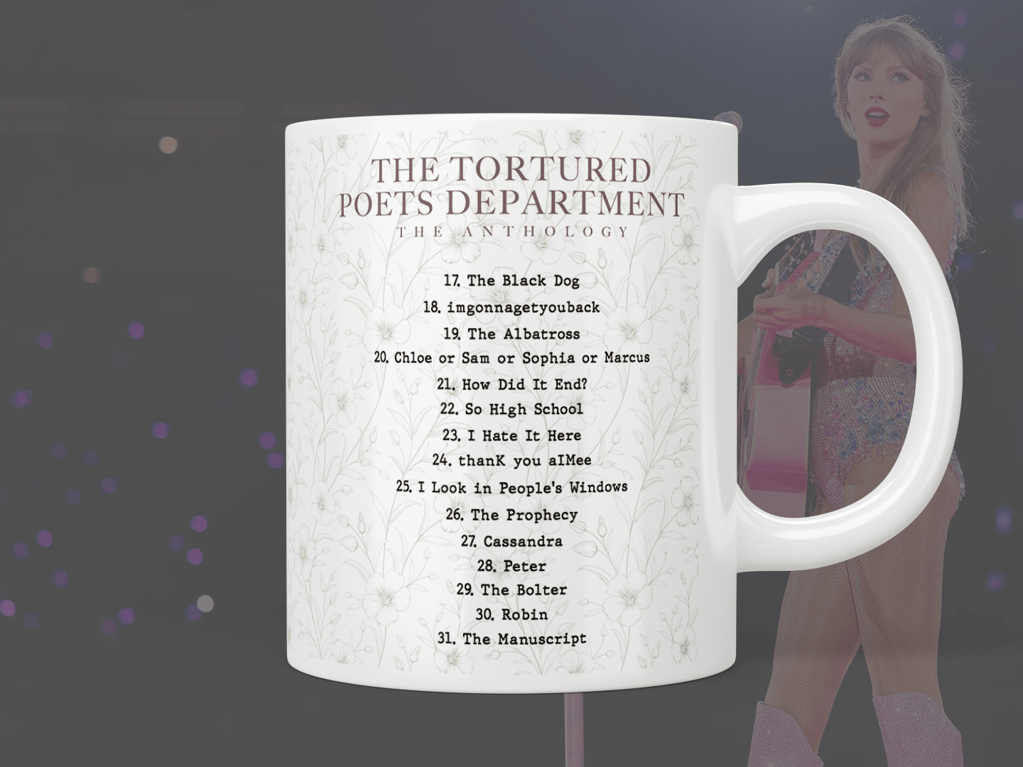 Taylor Swift The Tortured Poets Department Anthology Tracklist Coffee Mug - Perfect for Swifties, Music Lovers & Collectors - Great for Home, Office & Gift Giving