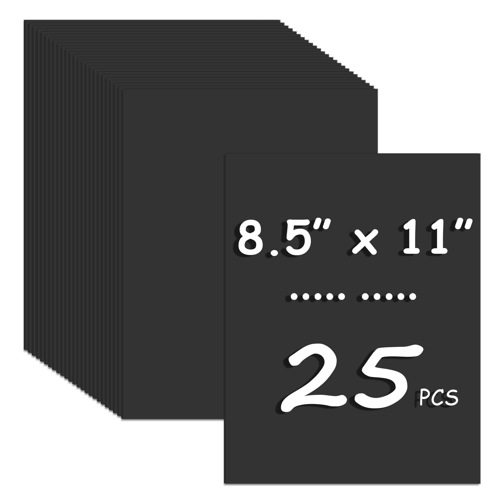 25 Sheets Black Cardstock Paper 8.5 x 11 Inches, 92lb/250gsm Premium Thick Cardstock for Printing, Invitations, Greeting Cards, Scrapbooking, Wedding Stationery - Perfect for DIY Crafts, Office Use & Home Projects