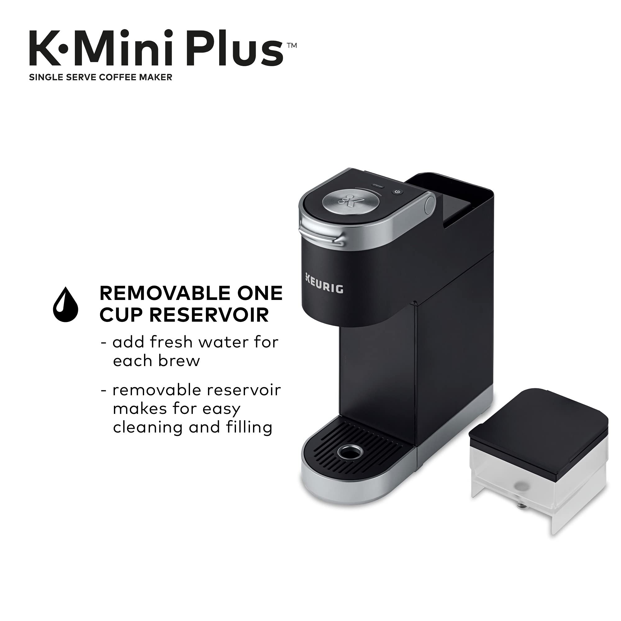 Keurig K-Mini Plus Single Serve Coffee Maker with 32 Newman's Own Organics Special Blend K-Cup Pods - Compact Design for Home, Office & Dorm Use