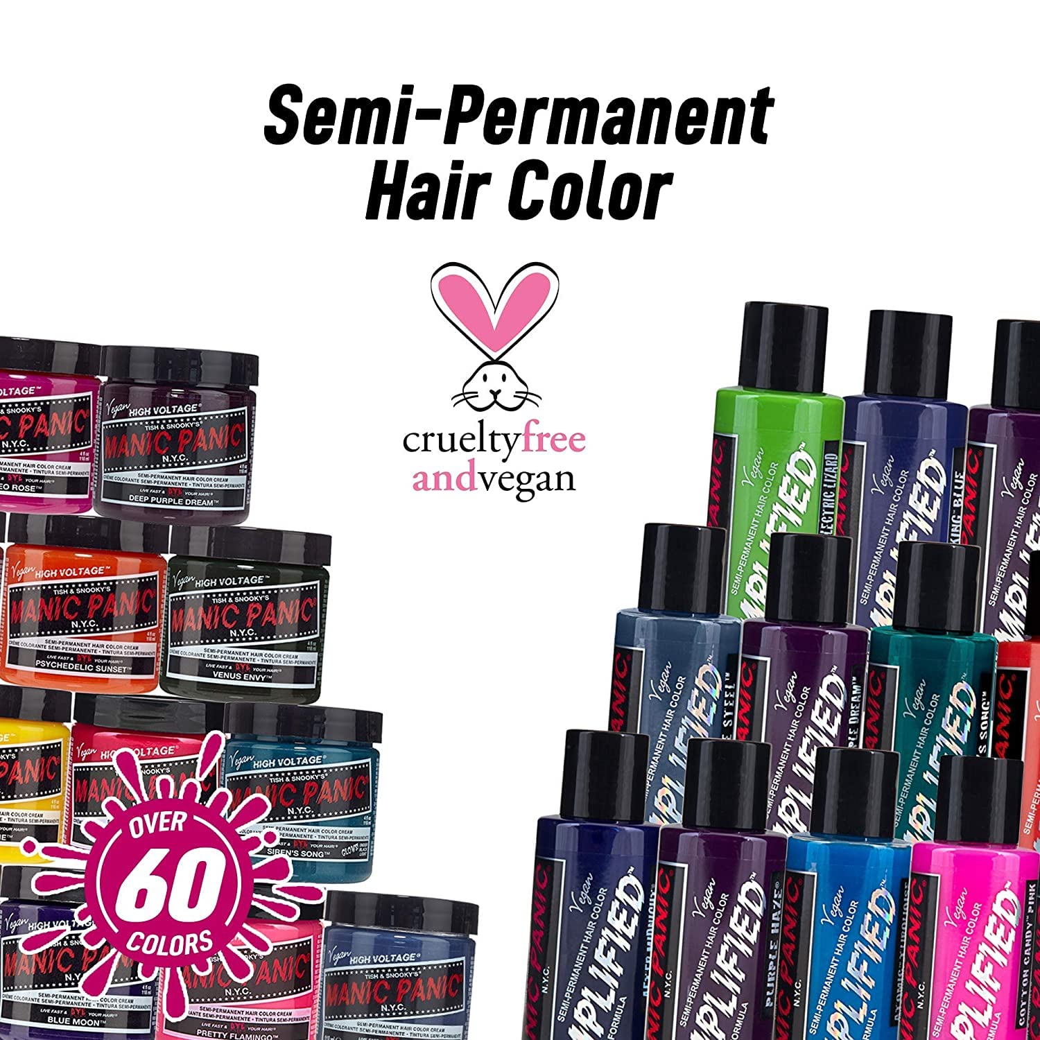 MANIC PANIC Electric Banana Semi-Permanent Hair Dye - Vibrant Yellow Hair Color for Bold Looks - Perfect for Cosplay, Halloween & Creative Self-Expression