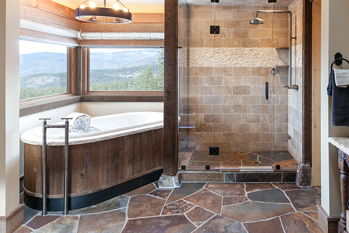 Premium Floor Mount Tub Filler with Elegant Waterfall Spout - Luxury Bathroom Fixture for Modern & Spa-Like Showers