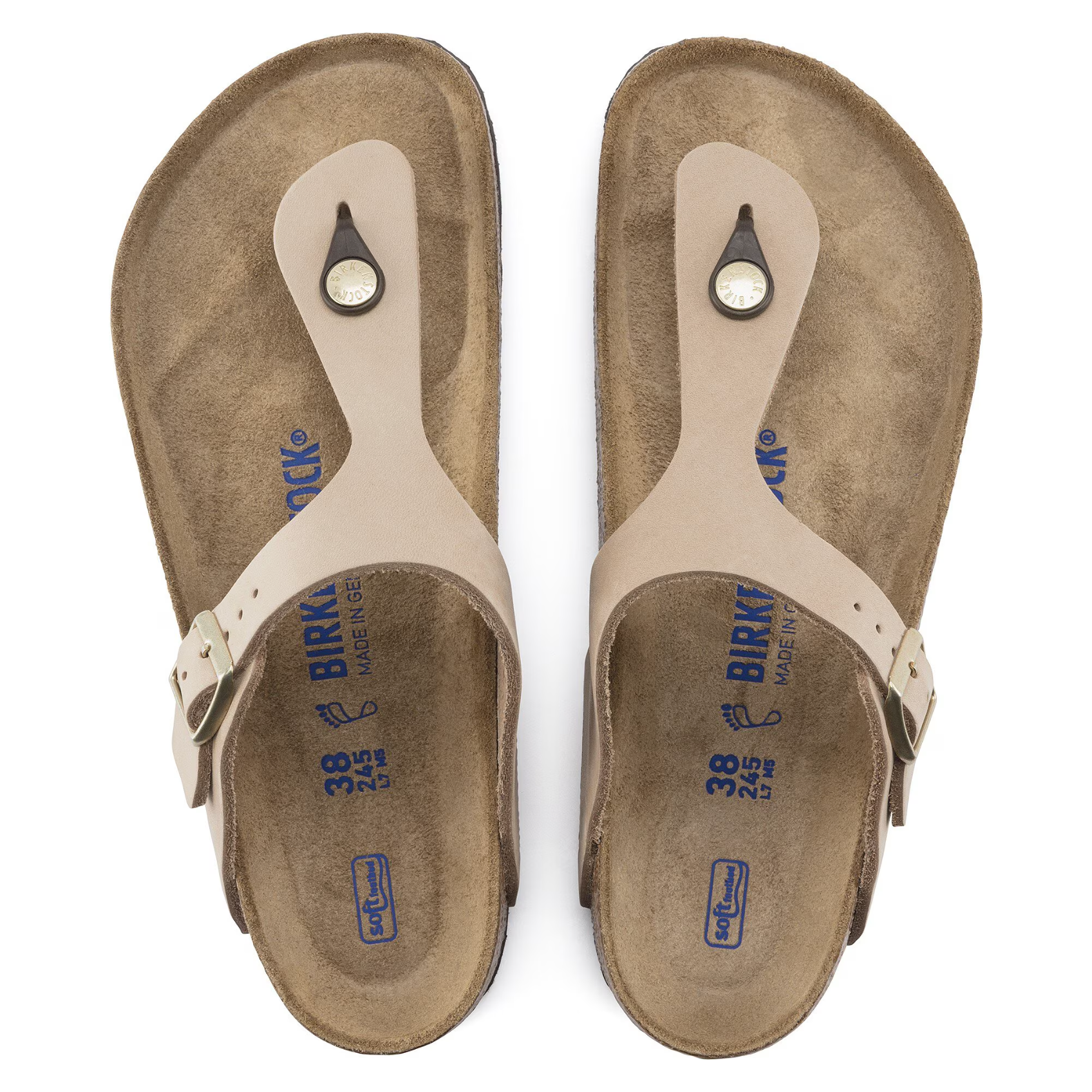 Birkenstock Women's Gizeh Soft Footbed Sandals - Comfortable Nubuck Leather Flip Flops for Women | Perfect for Beach, Pool, and Summer Casual Wear