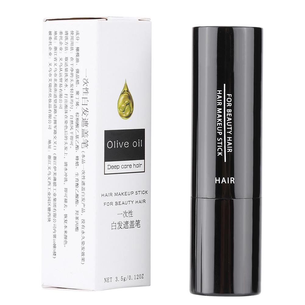 Temporary Hair Color Pen - DIY Hair Makeup Stick for White Hair Cover, Dark Brown | Quick & Easy Touch-Up for Gray Hair at Home, Work, or Special Events