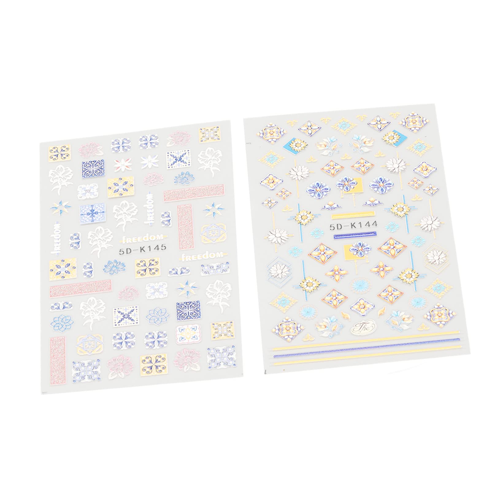 5D Self-Adhesive Embossed Nail Decals - Elegant Nail Art Stickers for Women, Perfect for Office Work & Professional Settings