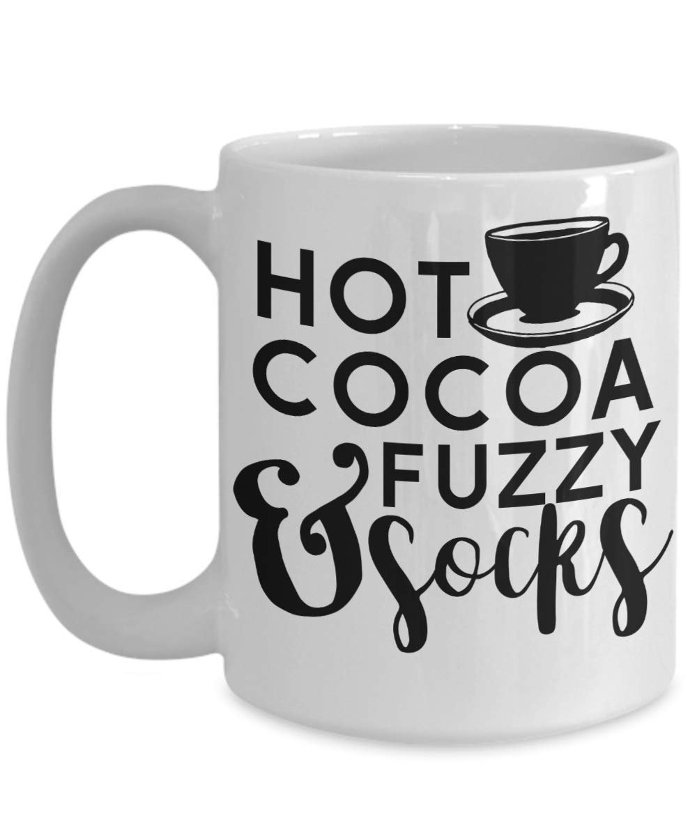 Funny Christmas Gifts for Friends - Unique Hot Cocoa Mug with Fuzzy Socks Set, Thoughtful Birthday Gifts for Women | Cozy Winter Present for Her, Office Secret Santa, Holiday Party Favors