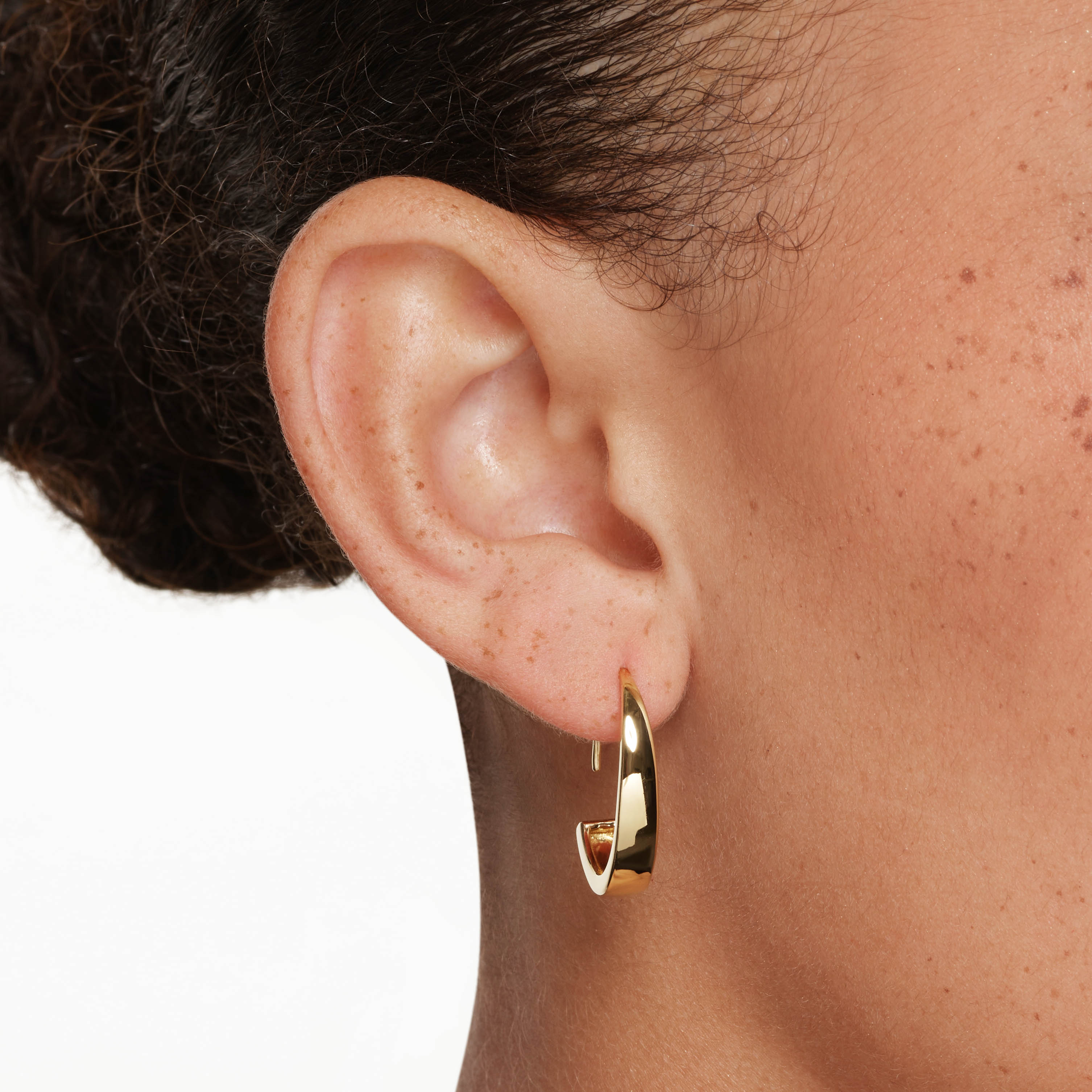 Gold Hook Hoop Earrings for Women - Trendy Dangle Hoops for Everyday Wear & Special Occasions