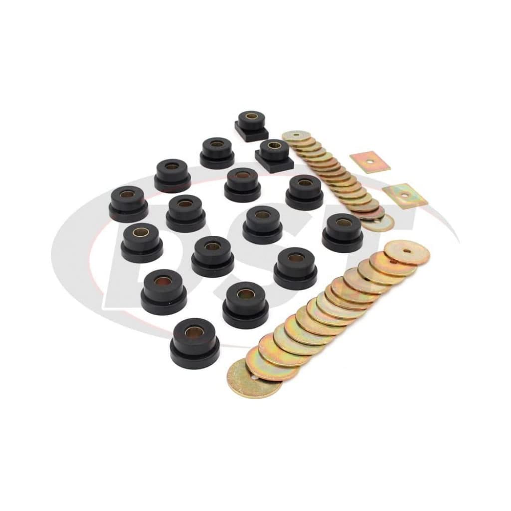 Energy Suspension Body Mount Set for 1955-1957 Chevy Bel Air - Black (3.4120G) | Durable Rubber Bushings for Smooth Ride & Vibration Reduction | Perfect for Classic Car Restoration & Performance Upgrades