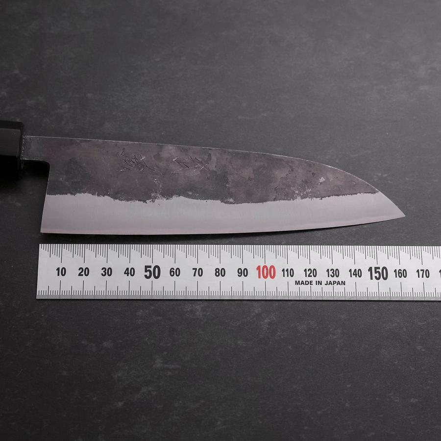 Premium Santoku Knife 165mm - Japanese Blue Steel #2 with Stainless Clad & Walnut Handle - Perfect for Sushi, Vegetables, and Meat Cutting
