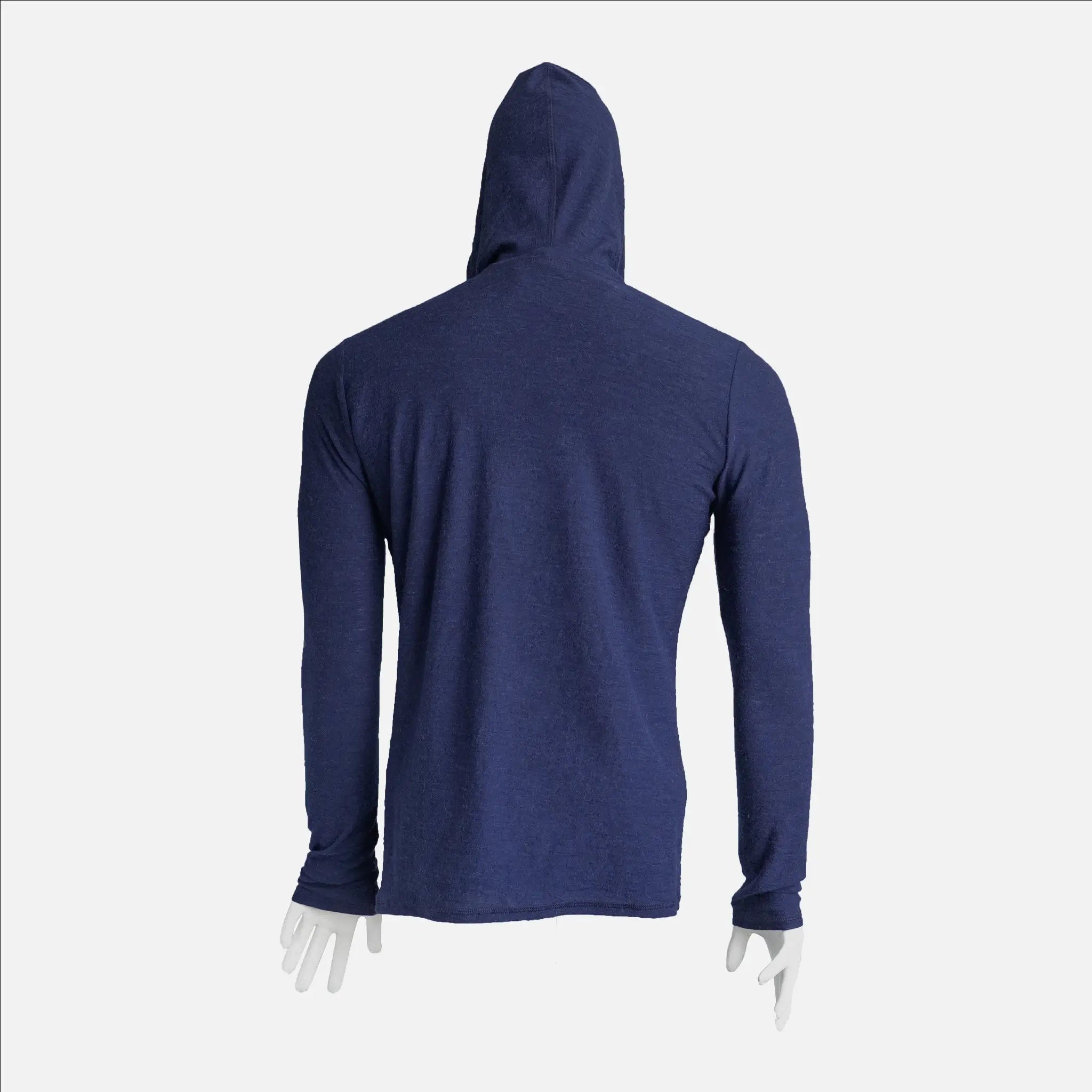 Ultralight Men's Alpaca Wool Sun Hoodie UPF 50+ - 160 GSM Breathable & Moisture-Wicking for Hiking, Camping & Outdoor Adventures