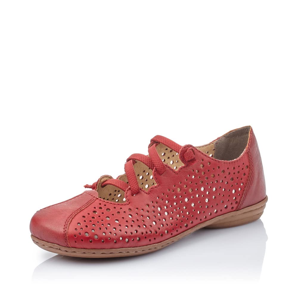 Rieker Red (Rosso) Women's Comfort Shoes 53975-33 - Stylish & Lightweight for Work, Walking & Everyday Wear