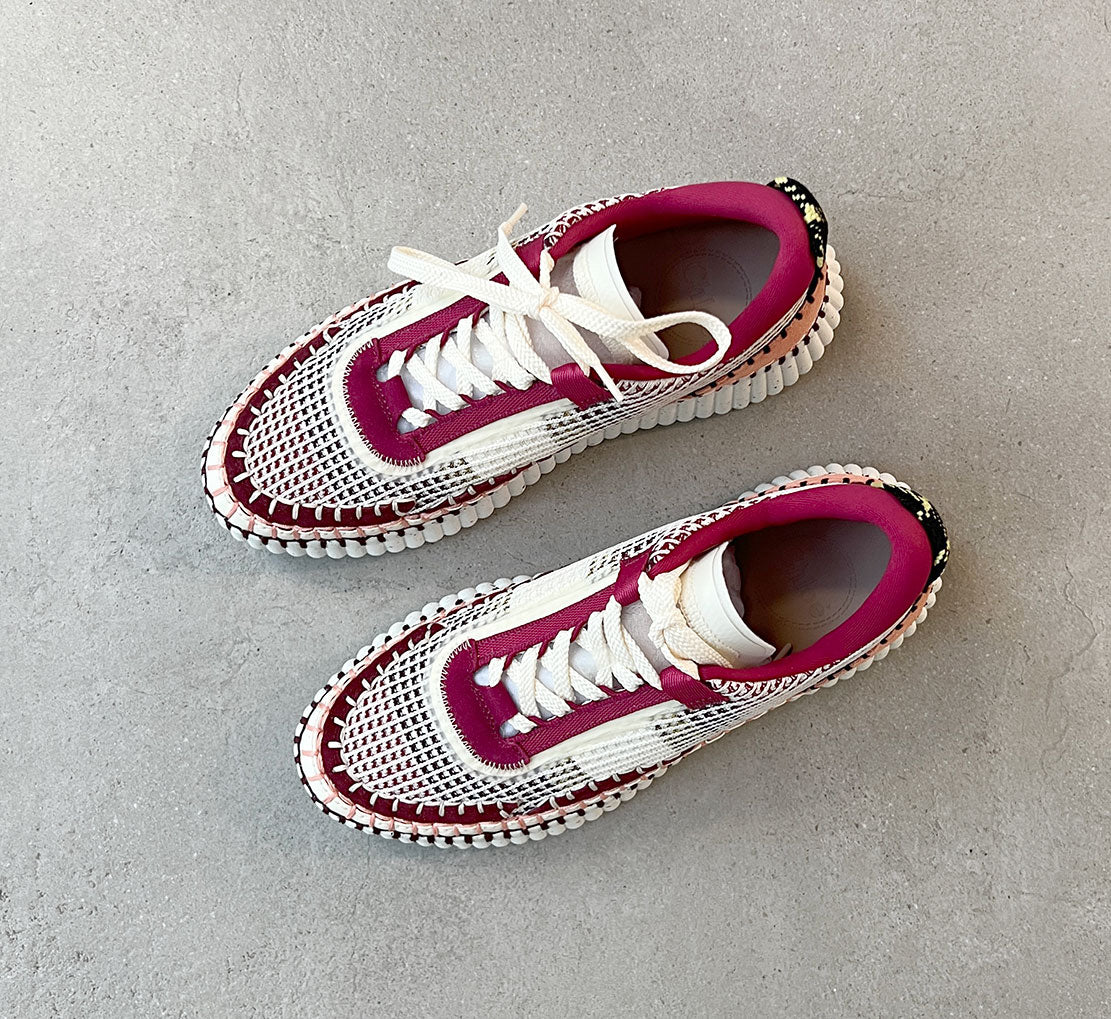 Nama Sneakers for Women - Dark Ruby Red Casual Walking Shoes | Comfortable Lightweight Sneakers for Running, Gym, Workout & Everyday Wear