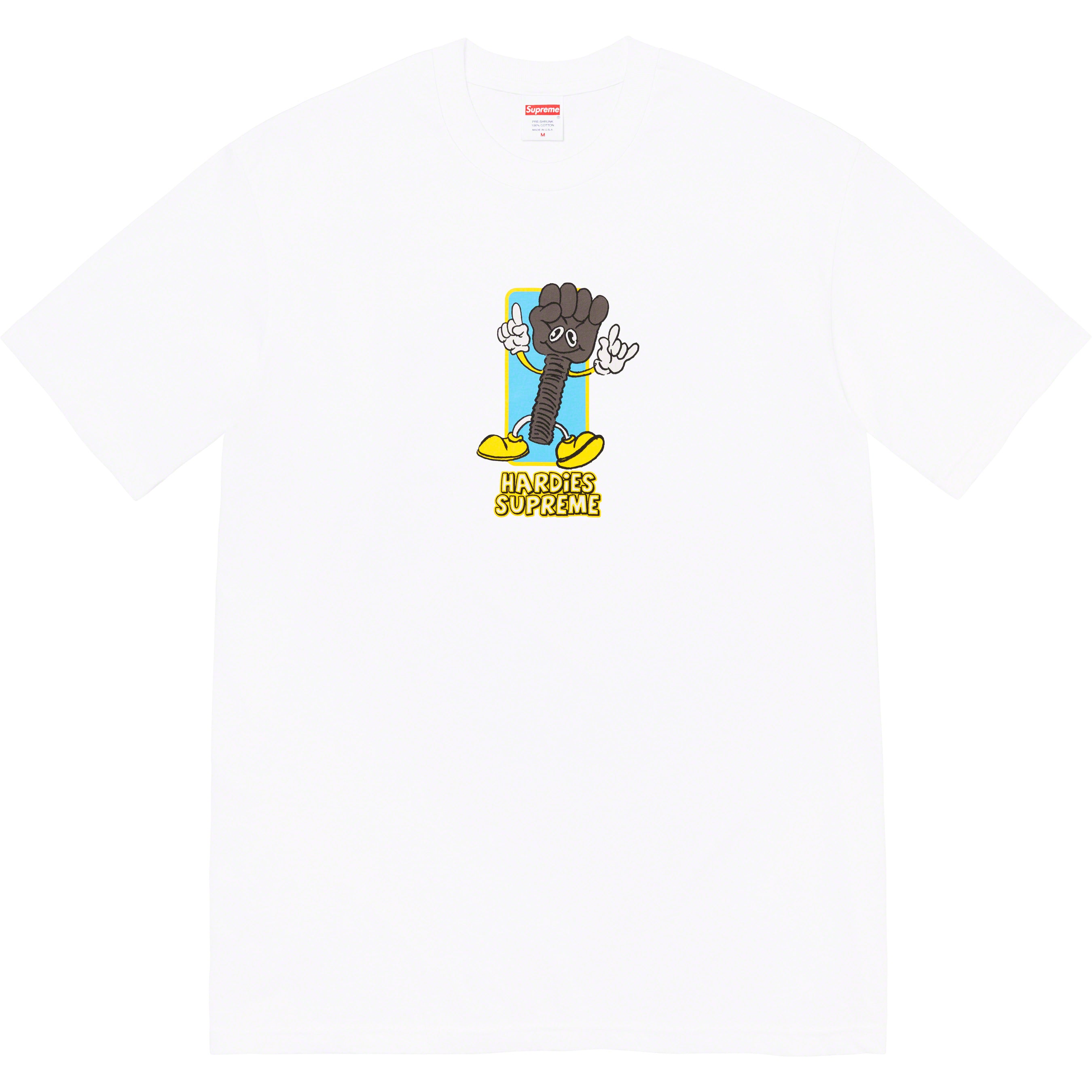 Supreme Hardies Bolt Graphic T-Shirt for Men - White Cotton Short Sleeve Tee - Streetwear Fashion & Casual Wear