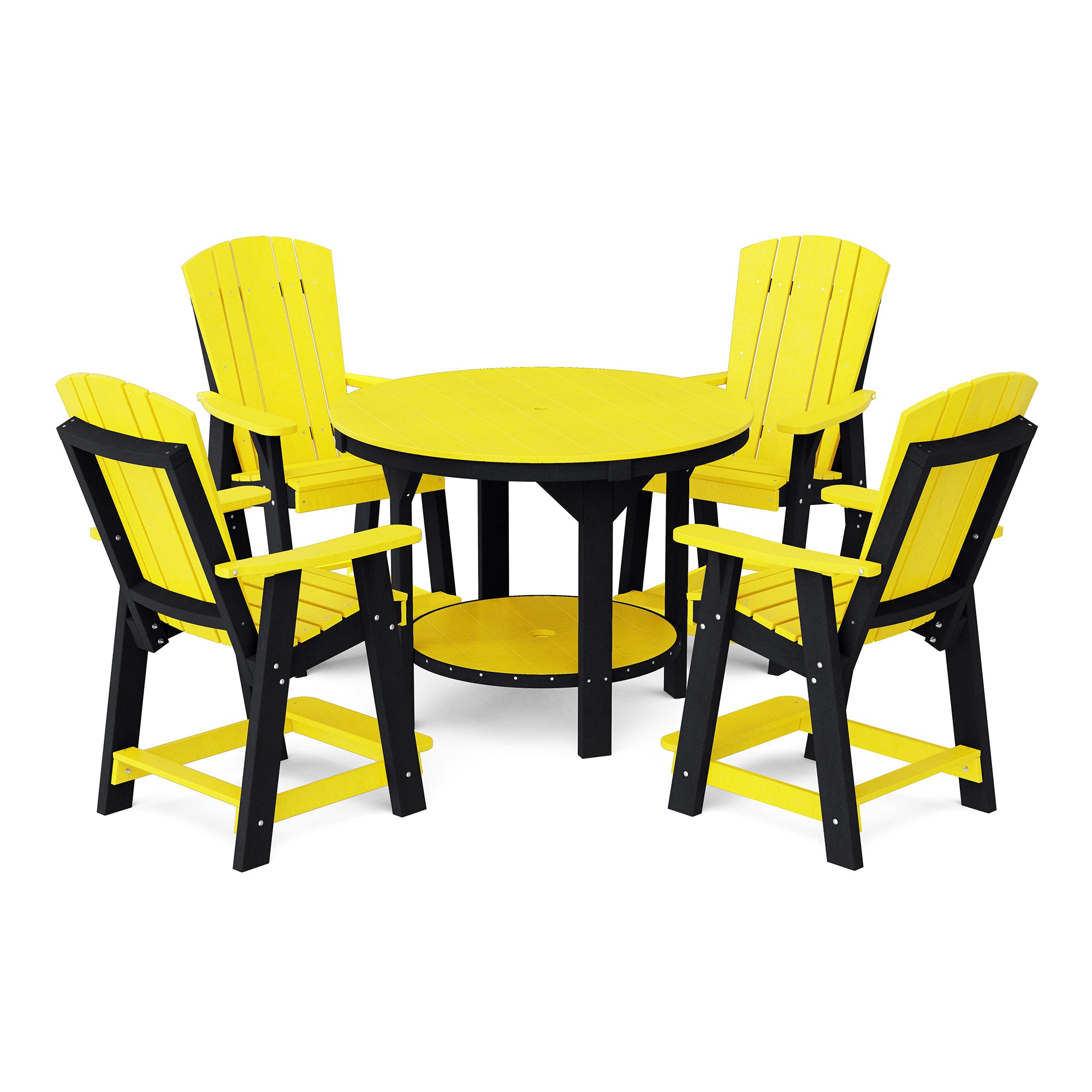 Heritage 5-Piece 48-Inch Pub Counter Height Dining Set - Perfect for Kitchen Islands, Breakfast Bars & Small Space Entertaining