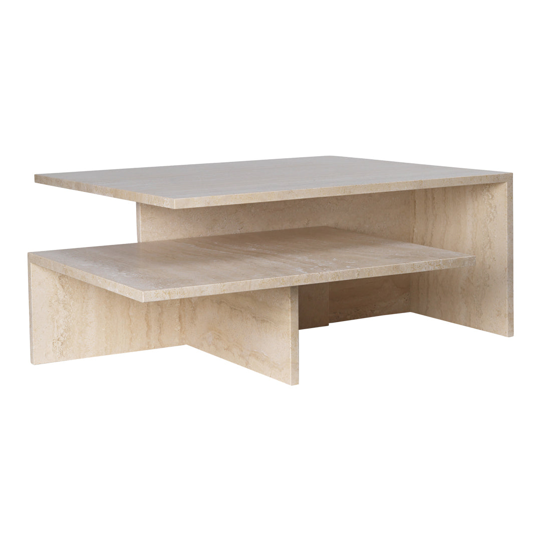 Distinct Grande Duo Coffee Tables - Modern Living Room Furniture Set with Glass Top and Metal Base for Home Decor, Office, Lounge & Entertainment Areas