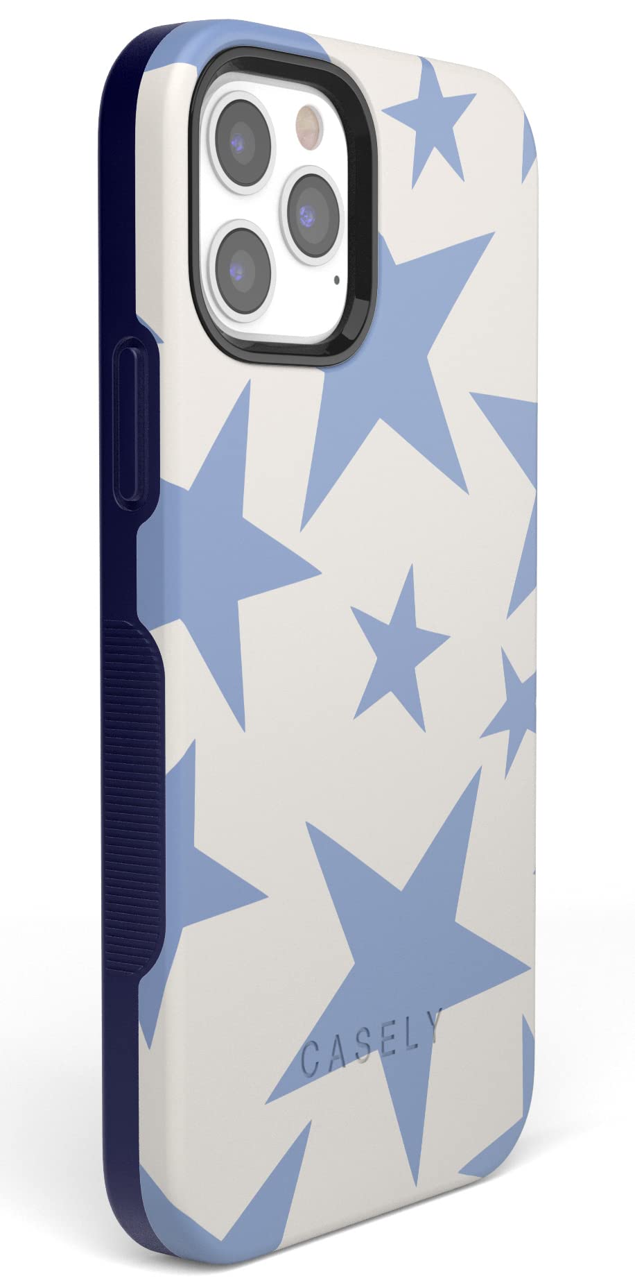 Casely iPhone 12/12 Pro Case with MagSafe - Stars Align Blue & White Protective Cover | Shockproof Slim Design for Everyday Use | Perfect for Work, Travel & Outdoor Activities