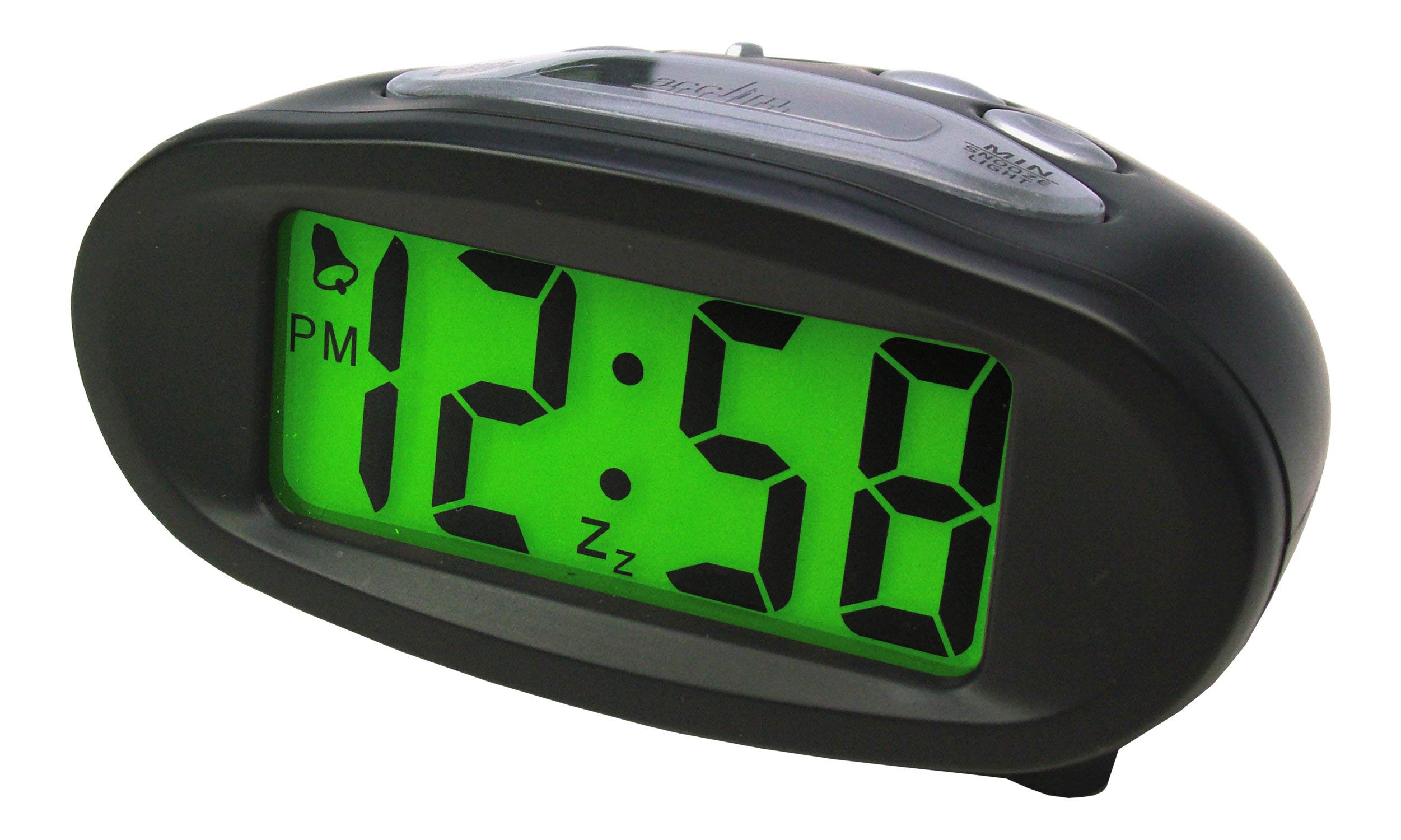 Dual Power Solar Alarm Clock with Eclipse Design - Black | Perfect for Bedroom, Office, and Travel Use