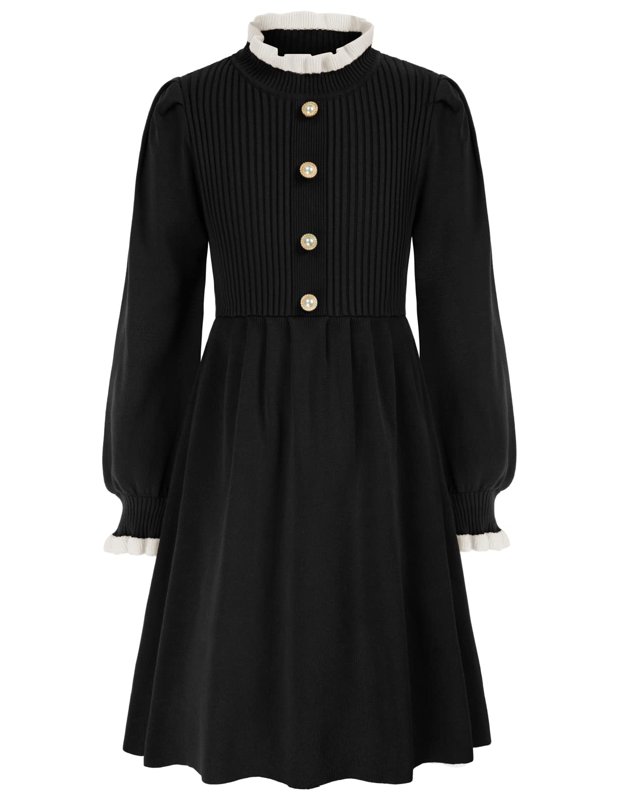 Belle Poque Girls Sweater Dresses - Cute Long Sleeve Knit Dress for Fall & Winter | Warm Casual Outfits for School, Playdates & Holiday Gatherings