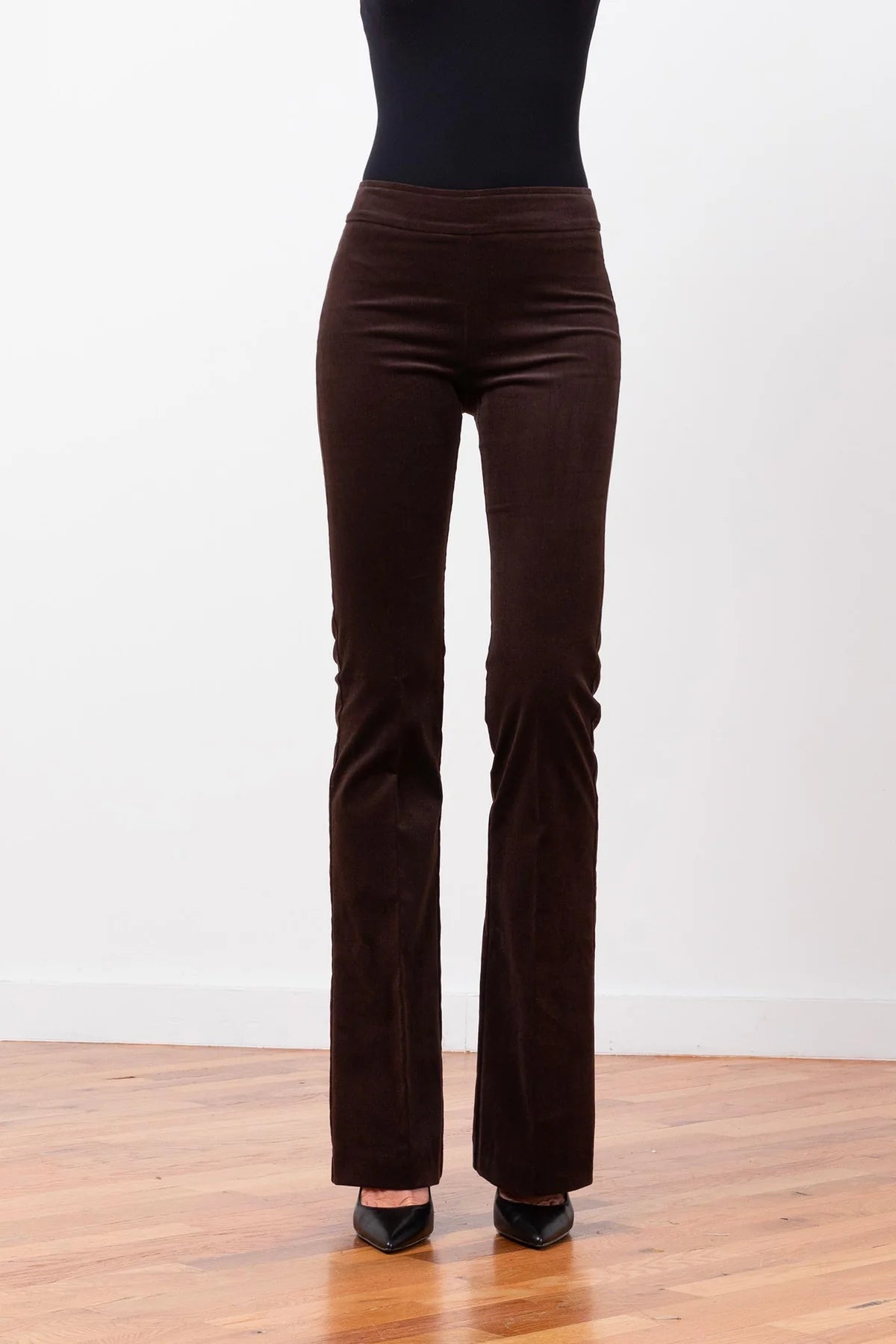 Bellini Fine Corduroy Pants for Women - Soft & Comfortable Brown Corduroy Trousers - Perfect for Casual Outfits, Office Wear & Fall Fashion