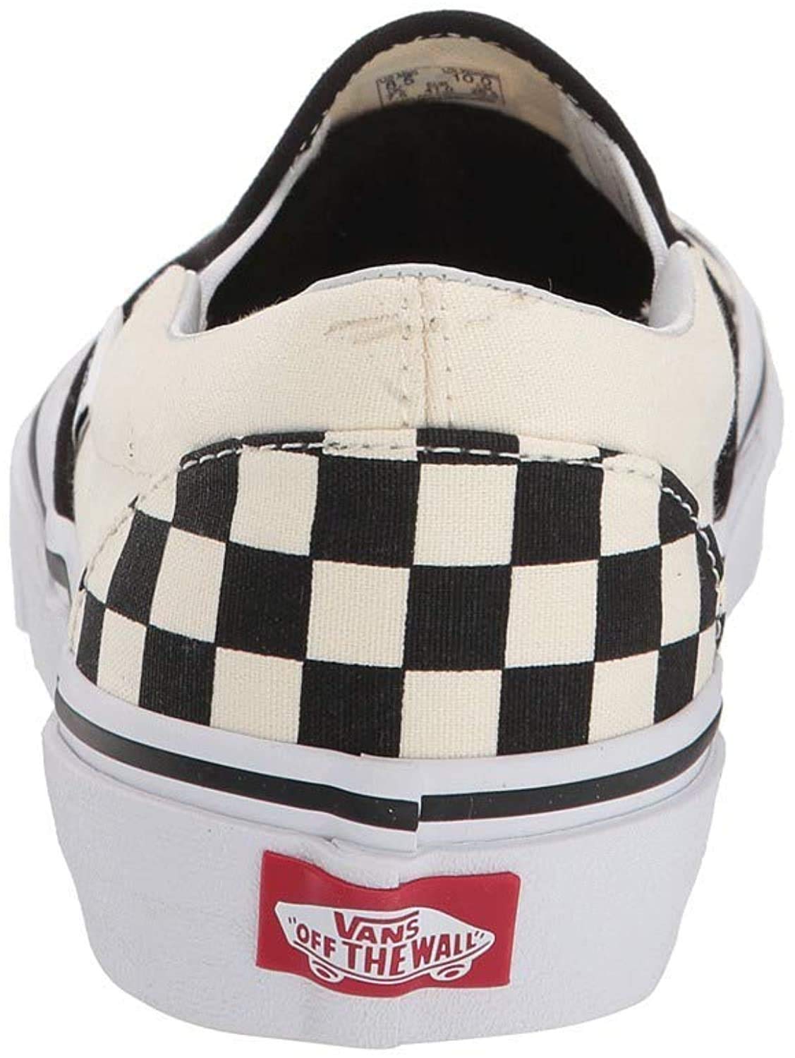 Vans UA Authentic Women's Checkered Skate Shoes - White & Black - Size 44-45 EU (12.5 US Women/11 US Men) | Casual Sneakers for Streetwear & Skateboarding