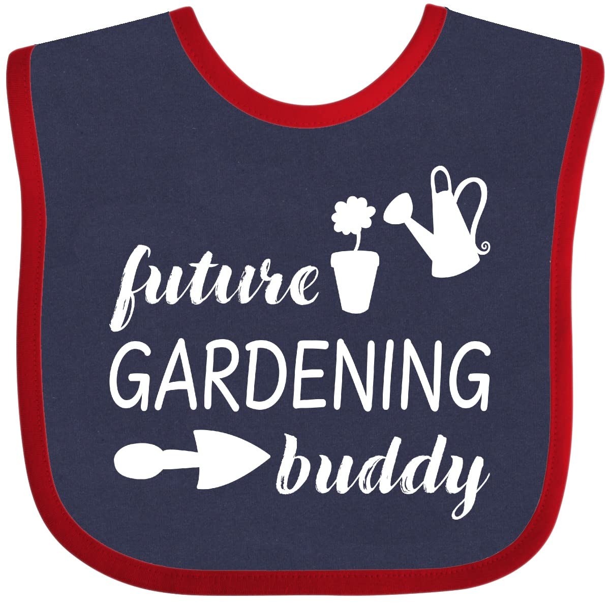 Inktastic Future Gardening Buddy Baby Bib - Adorable Organic Cotton Bib for Babies & Toddlers - Perfect for Feeding, Messy Play, and Gardening Activities