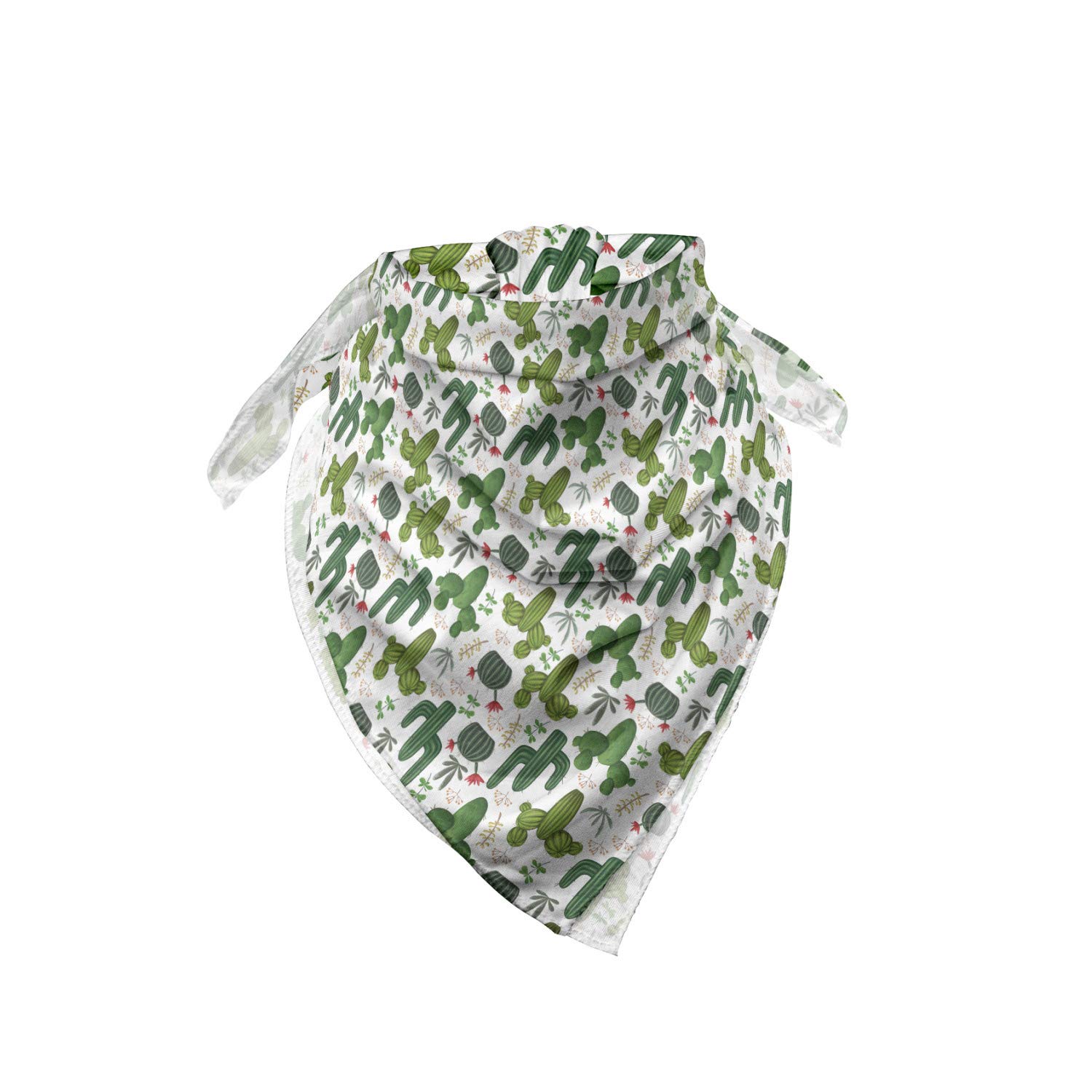Ambesonne Cactus Bandana - Exotic Succulent Plant Print Unisex Head Scarf & Neck Tie for Outdoor Adventures, Music Festivals & Boho Fashion