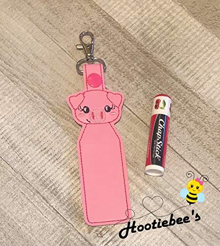 Pig-Shaped Hand Sanitizer Holder & Lip Balm Holder - Cute Animal Sanitizer Clip for Purse, Backpack, Keychain (Perfect for School, Office, Travel, and Daily Use)