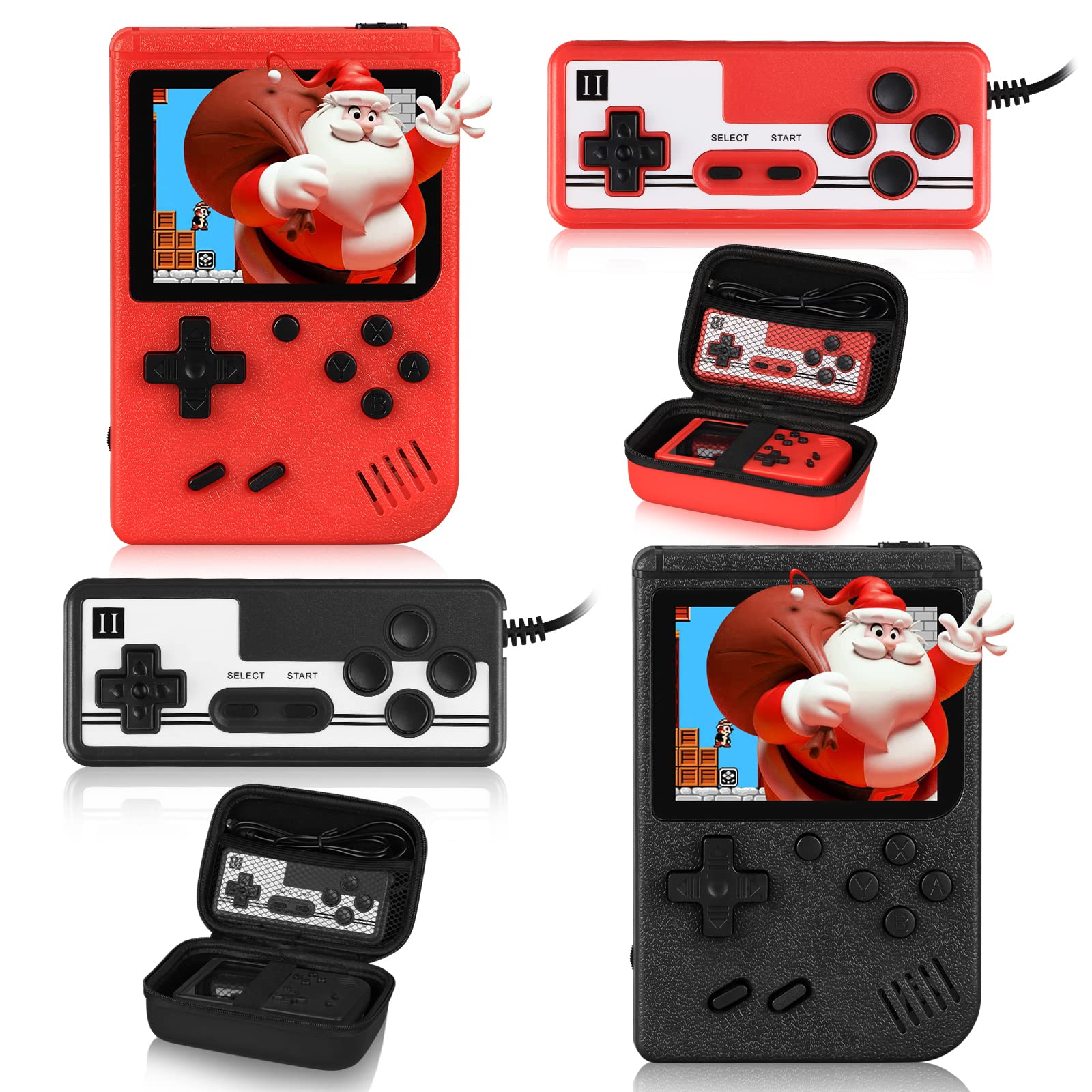 Retro Handheld Game Console - Vaomon Portable Gaming Device with 400+ Classic FC Games, TV Output & 2-Player Mode - Perfect Gift for Kids & Adults (Red+Black) - Great for Travel, Commuting, and Family Game Nights