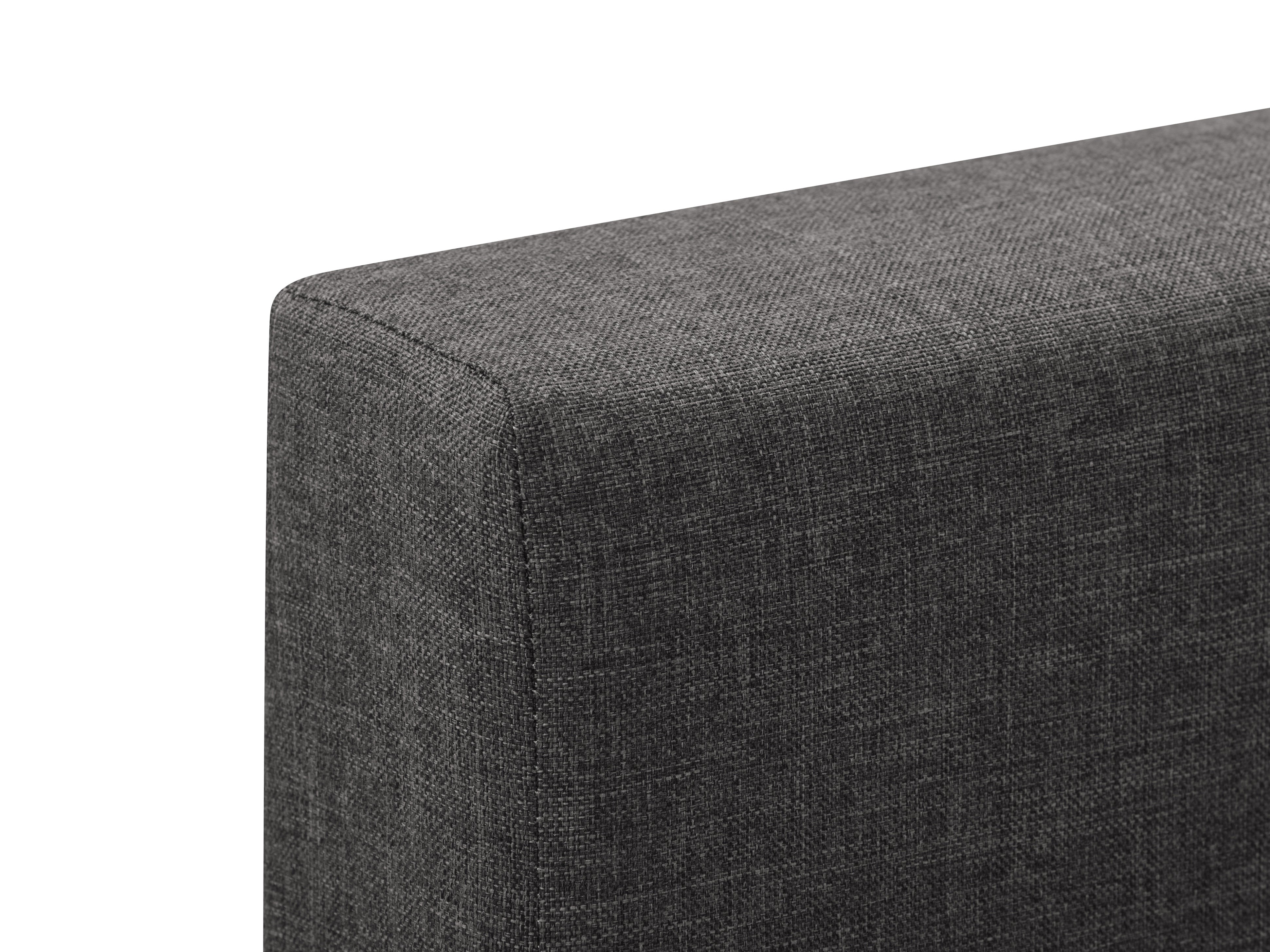 Premium Charcoal Fabric Double Bed Frame with Wooden Slats - Sturdy & Stylish for Modern Bedrooms, Guest Rooms & Dormitories
