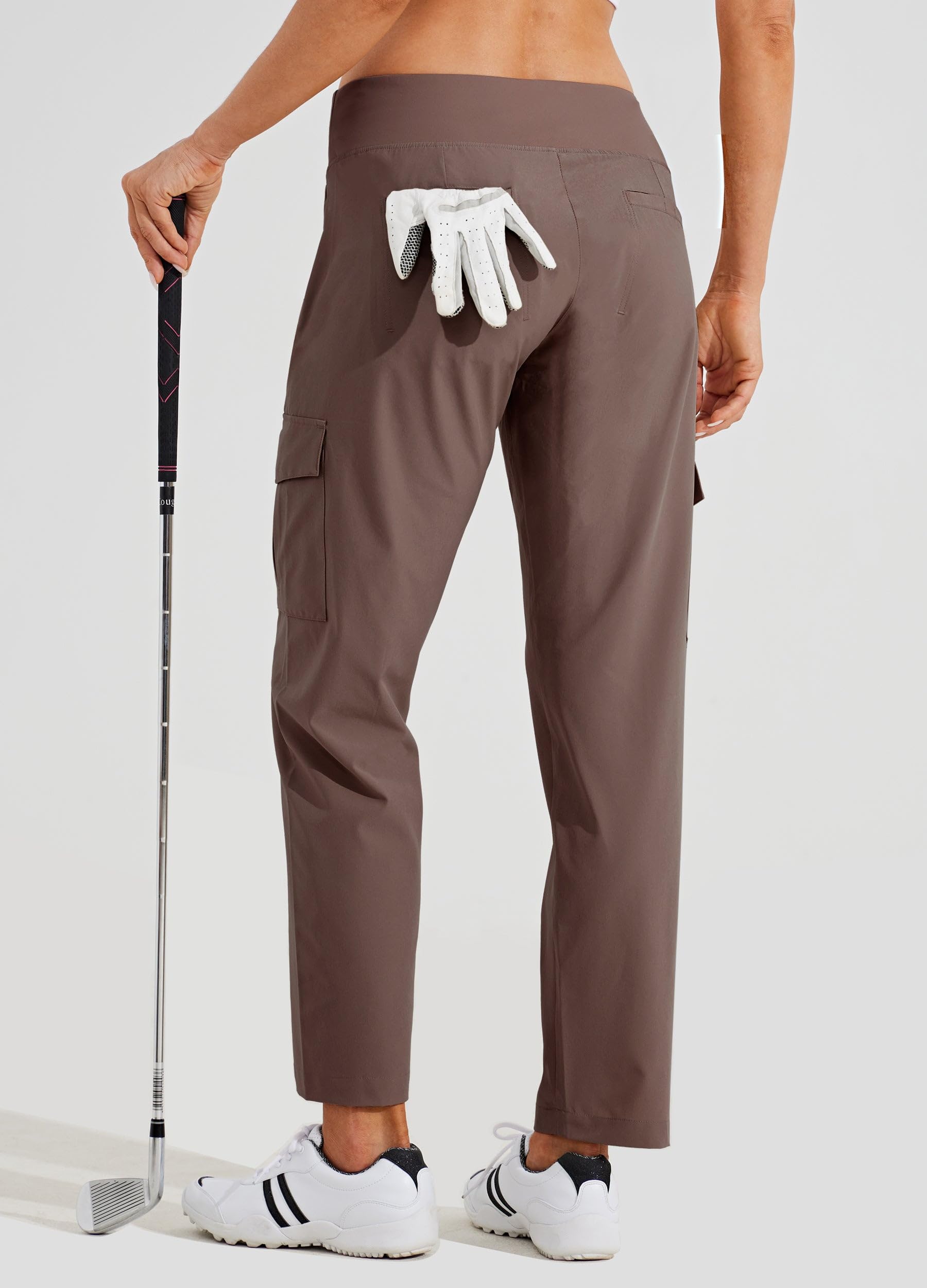 Willit Women's Golf Pants - Quick Dry Athletic Pants with Pockets, Lightweight Water Resistant Cargo Pants for Golf, Travel & Outdoor Activities