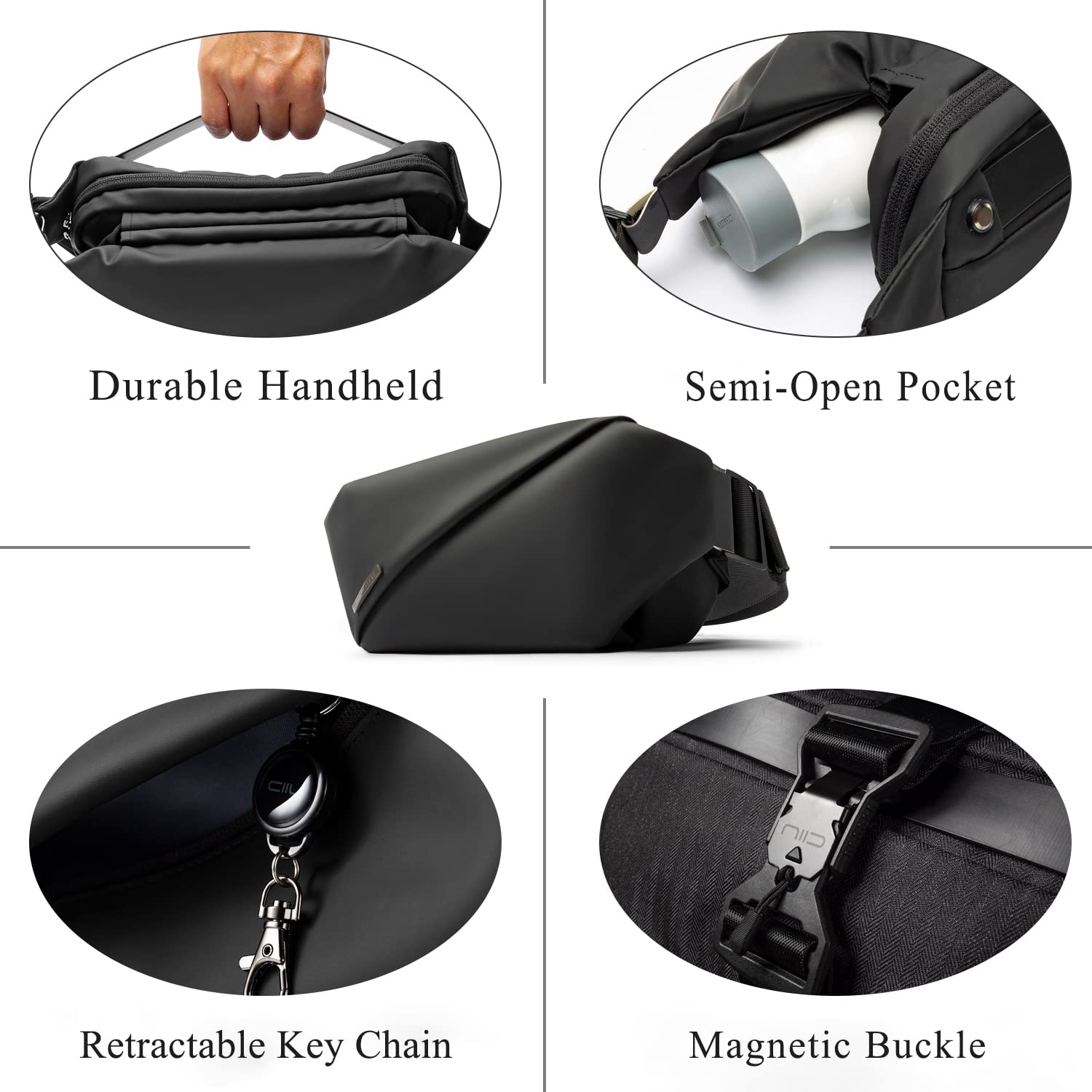 NIID R1+R0 Men's Stylish Crossbody Sling Backpack - Multipurpose Chest Shoulder Bag for Travel, Gym & Daily Use