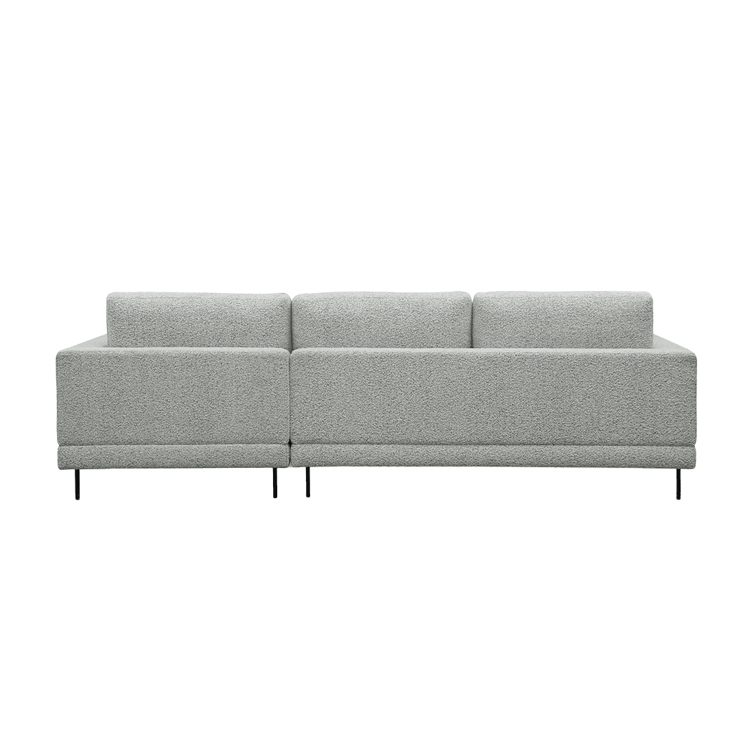 Elena Boucle Fabric Sectional Sofa by Chattel - Modern L-Shaped Couch for Living Room, Lounge & Family Room - Soft Comfortable Upholstered Furniture for Home Decor