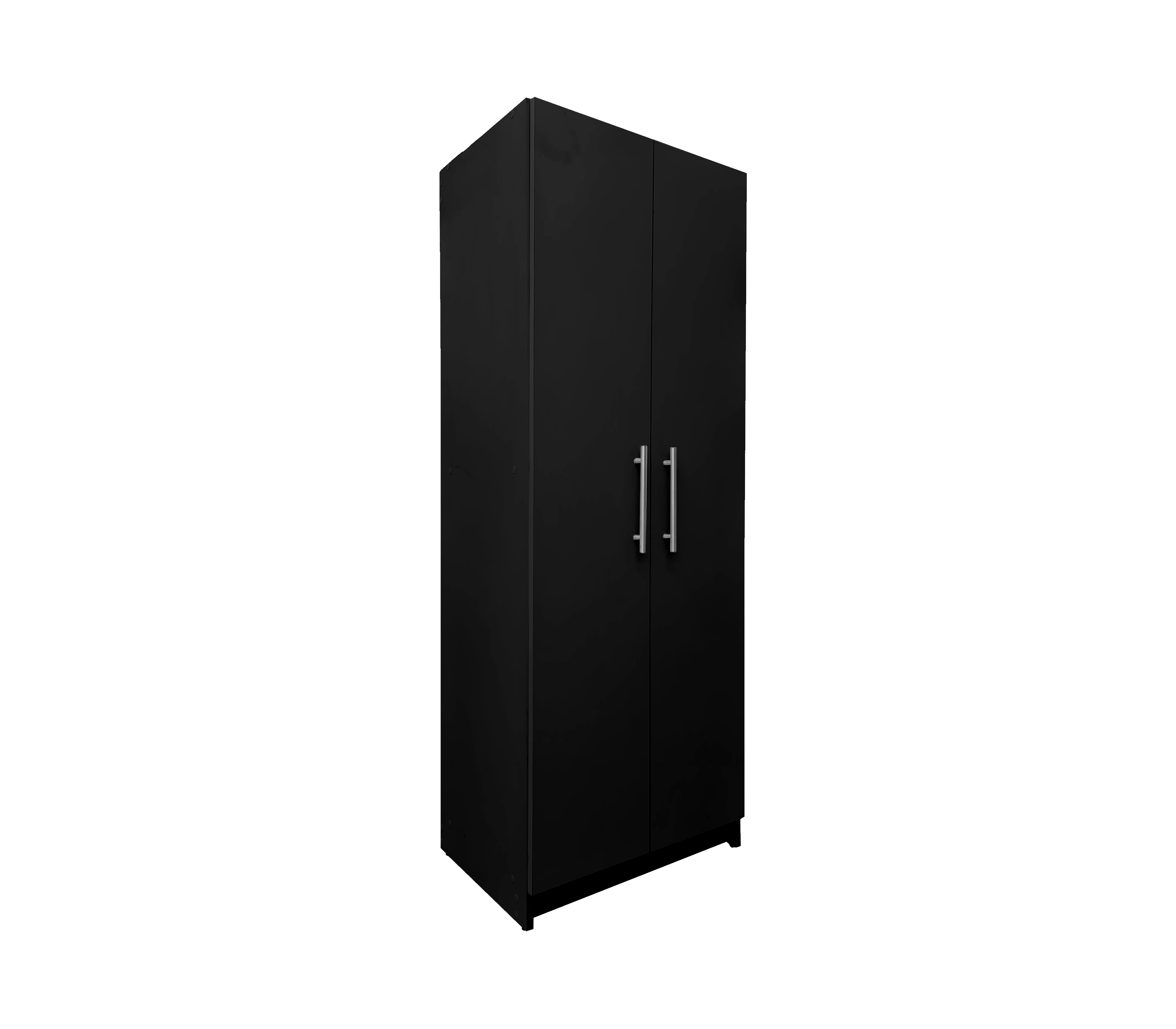 Powerfik 2-Door Pantry Cabinet - Spacious Storage for Kitchen, Dining Room, or Garage Organization (White/Black) - Perfect for Storing Food, Dishes & Household Supplies