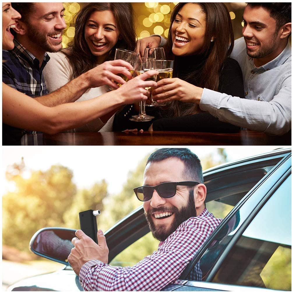 Professional Portable Breathalyzer - Digital LCD Alcohol Tester with High Accuracy | Perfect for Personal Safety, Workplace Testing & DUI Prevention