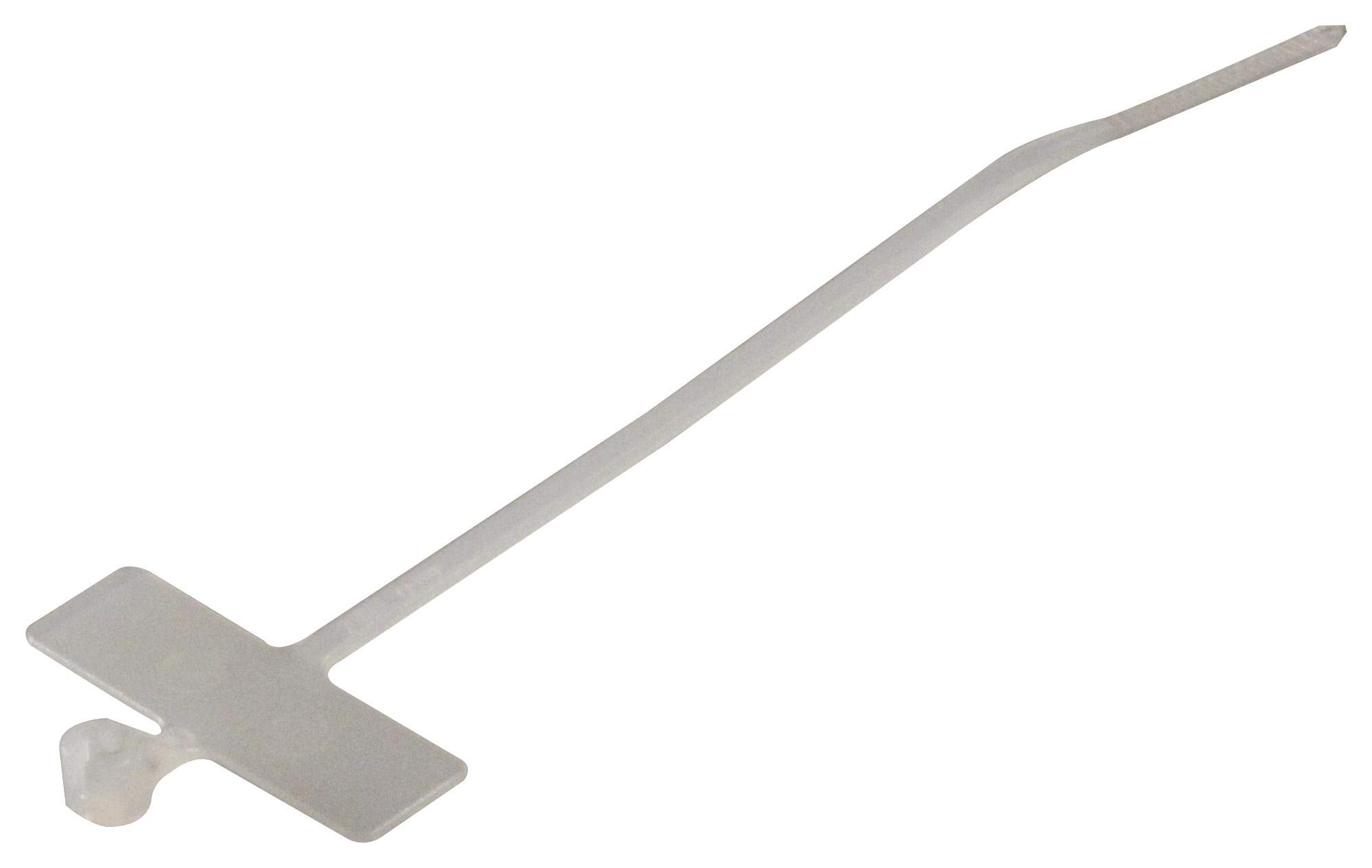 Heavy Duty Nylon 6.6 Cable Ties with ID Marker Plate - 3.6 Inch (91.44mm) Length, 0.09 Inch (2.4mm) Width, 0.63 Inch (16mm) Head - 18 lb Tensile Strength - Ideal for Wire Organization, Industrial Use & Outdoor Applications (TY551M)