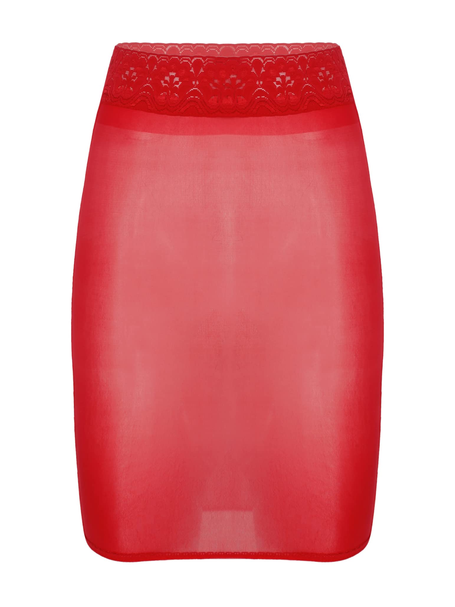 Women's Super Shiny High Waist Bodycon Mini Skirt - Sexy Shaping Shimmery Stockings Skirt for Club, Party & Night Out
