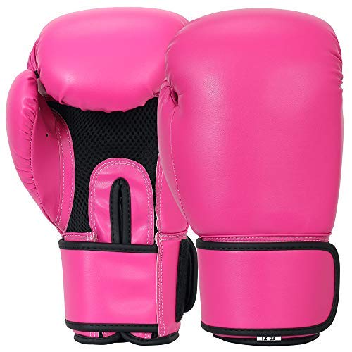 Best Synthetic Leather Boxing Gloves for Men, Women & Kids - Breathable Mesh Palm Punching Mitts for Home Gym, Kickboxing, Sparring & Training - Stay Cool & Comfortable During Workouts