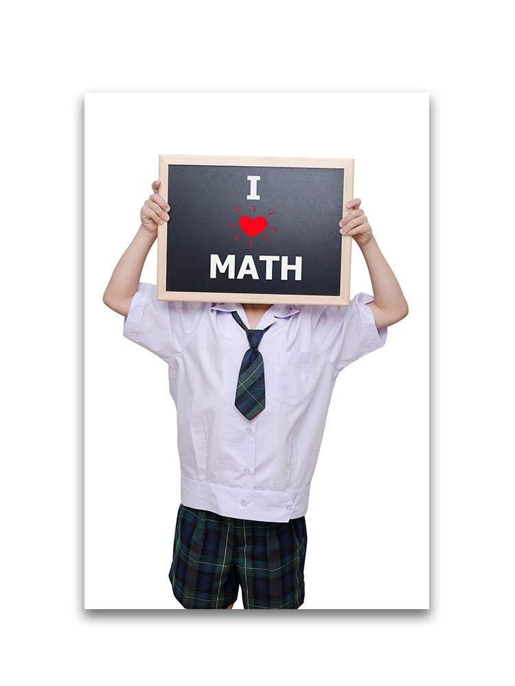 I Love Math - Motivational Classroom Poster for Teachers & Students - Perfect for School, Office & Home Decor
