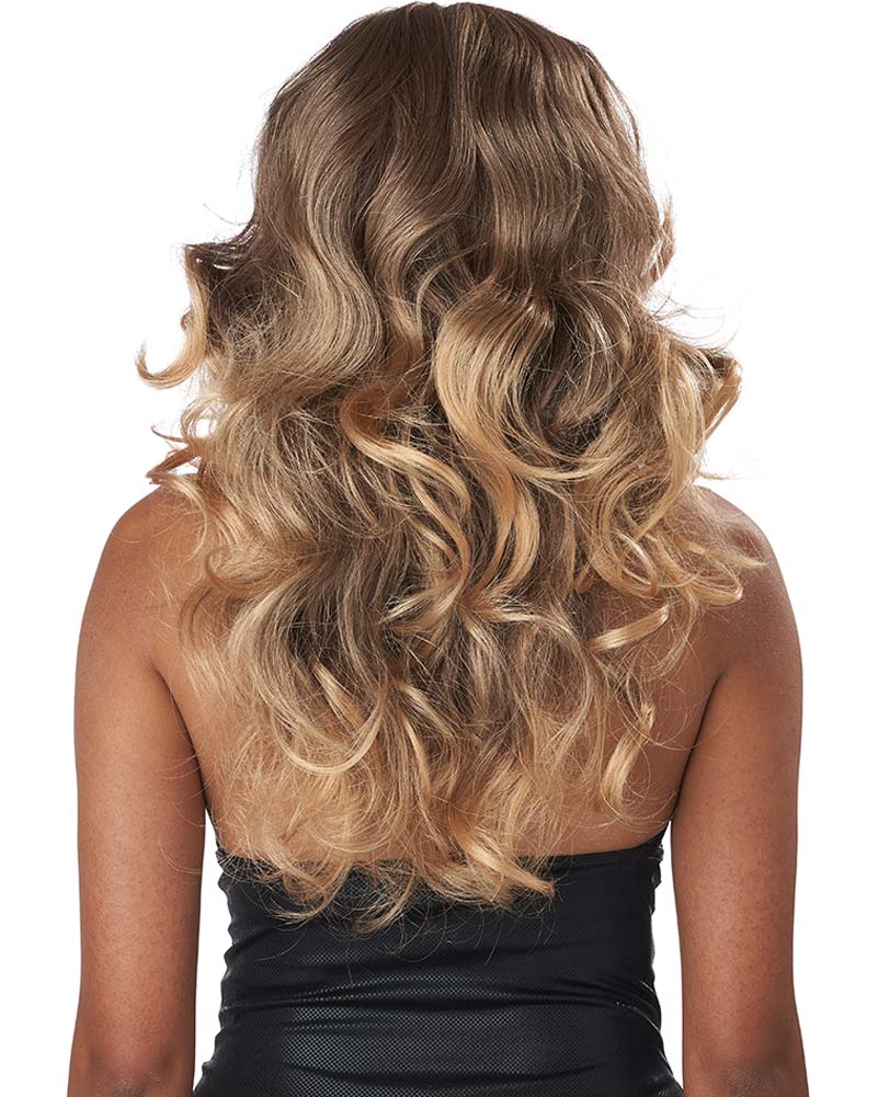 70s Disco Party Wig for Women - Curly Brown Blonde Vintage Costume Wig - Perfect for Halloween, Cosplay, and 70s Themed Parties