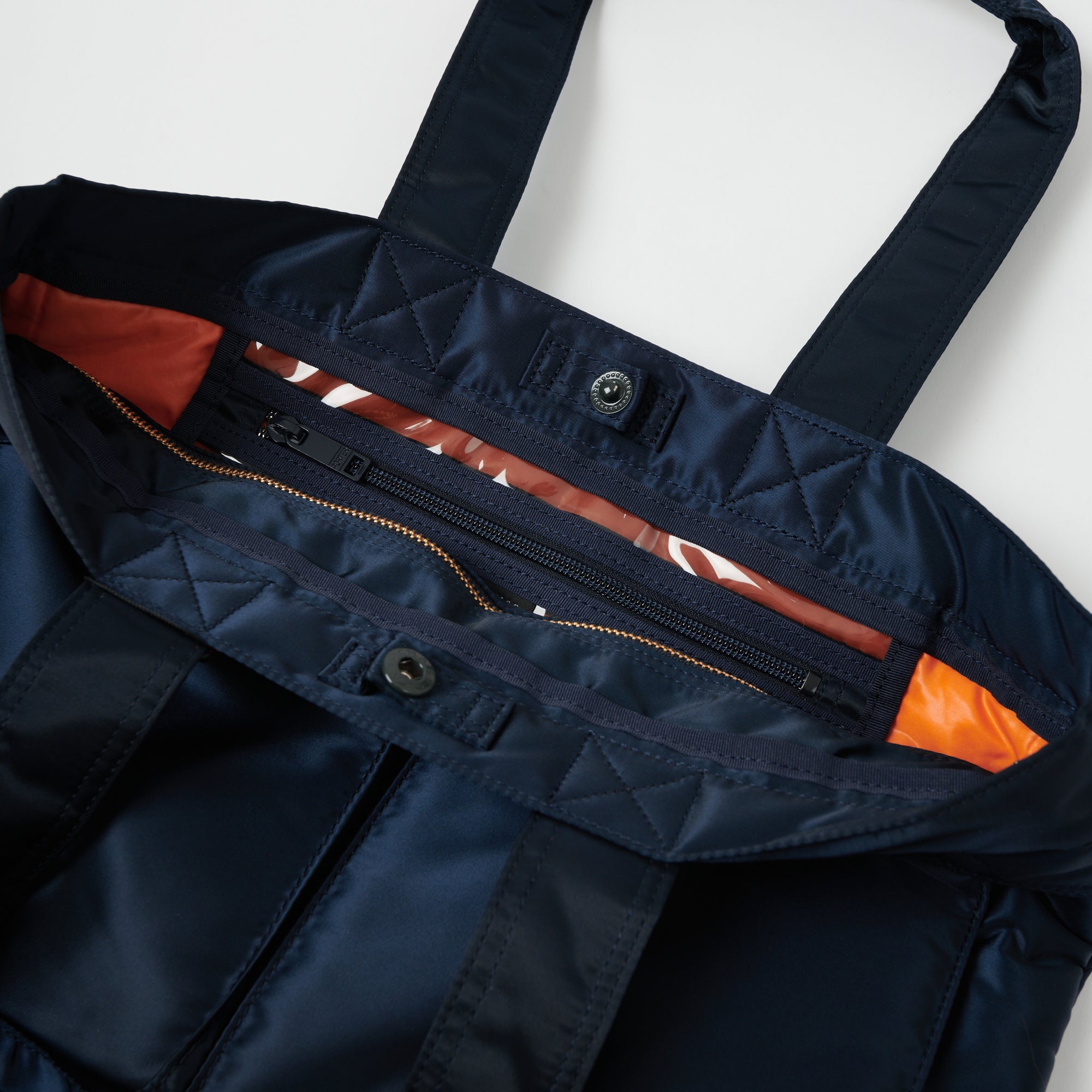 Porter Yoshida & Co. Tanker Tote Bag - Durable Iron Blue Canvas Shoulder Bag for Work, Travel & Everyday Use