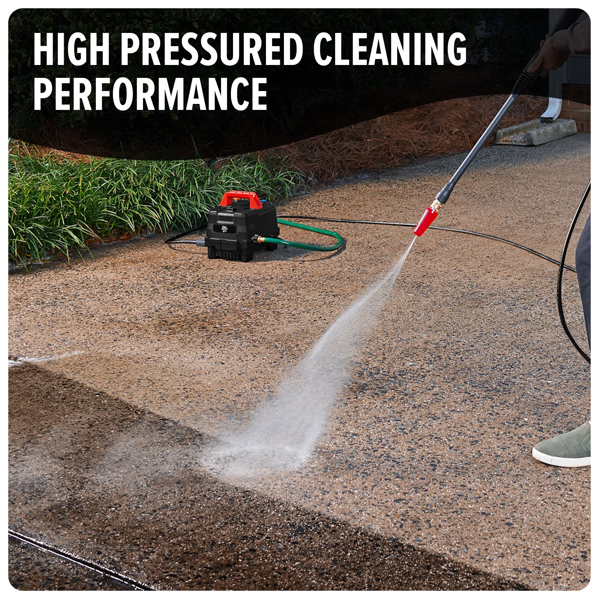 1700 PSI Electric Pressure Washer - High Power Pressure Cleaner for Home, Car, Deck & Patio Cleaning - Perfect for Driveways, Siding & Outdoor Surfaces