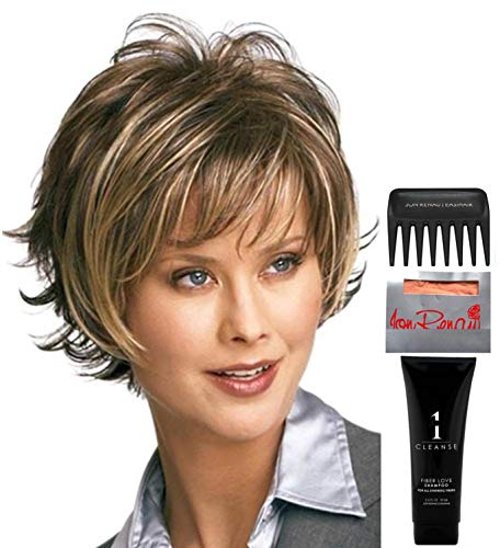 Raquel Welch Boost Wig Bundle - 5 Piece Set with Christy's Wigs Q&A Booklet, Wig Shampoo, Cap & Wide Tooth Comb (Color R14/88) - Perfect for Cosplay, Costume Parties & Everyday Hair Styling